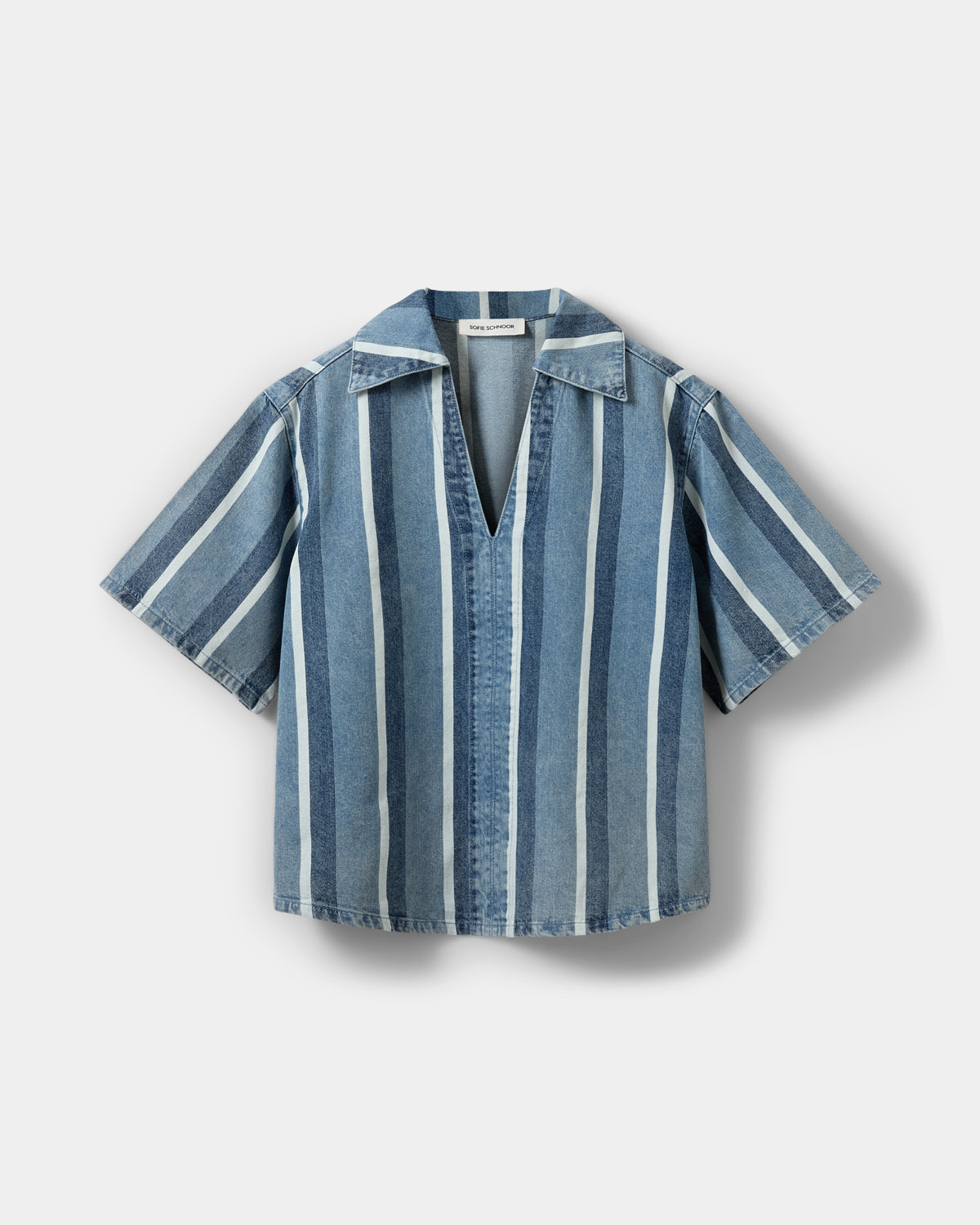 Sofie Schnoor WOMEN MAKISW STRIPED DENIM SHIRT Shirt 5123 Blue denim Stripe