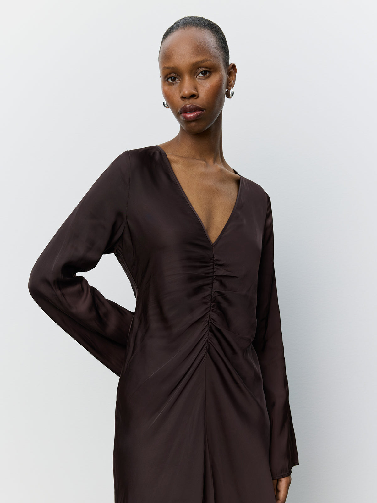 Sofie Schnoor WOMEN MALYSW V-NECK DRESS Dress 7168 Dark Plum