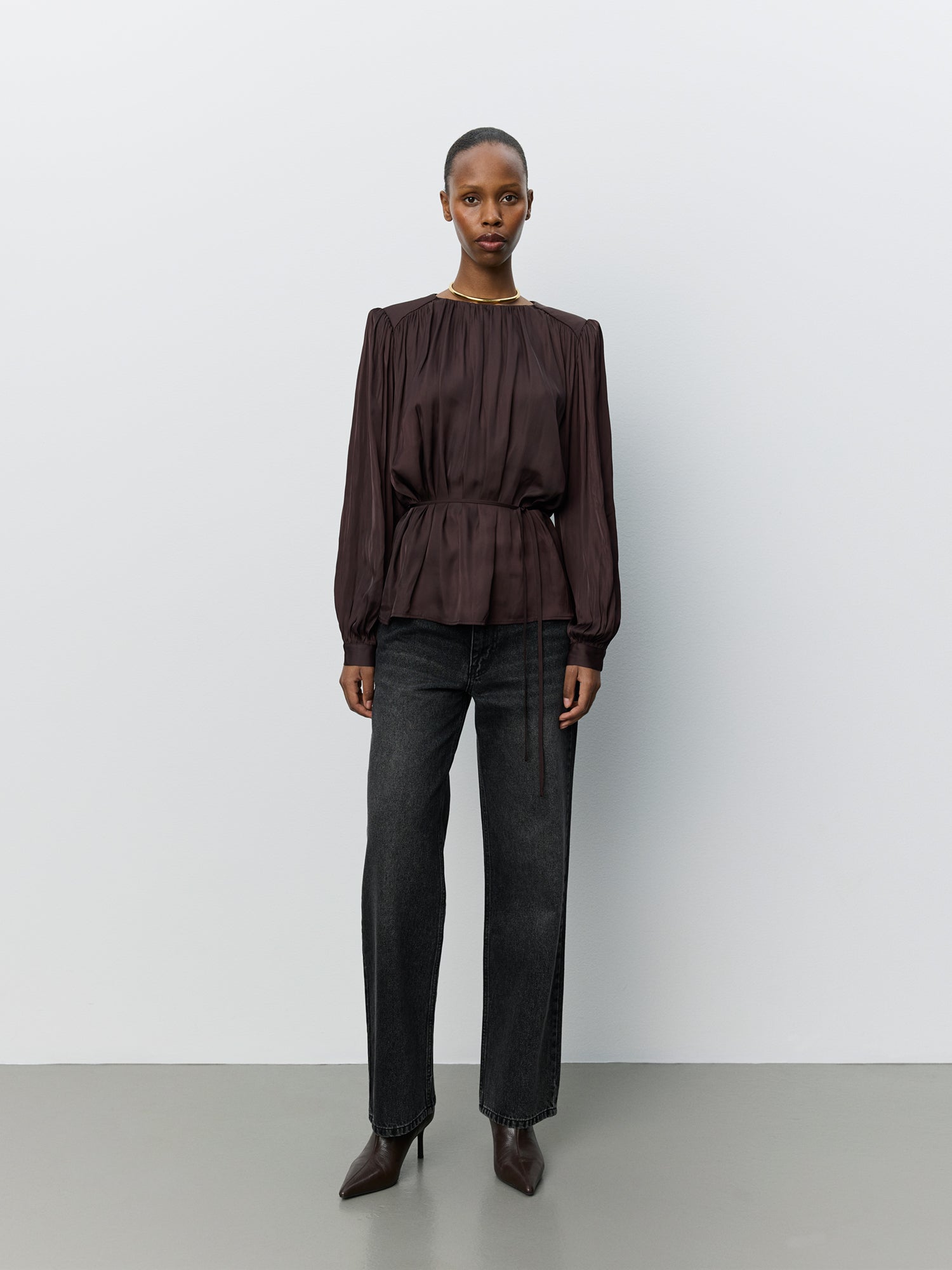 Sofie Schnoor WOMEN MARTHEASW BALLOON BLOUSE Blouse 7168 Dark Plum