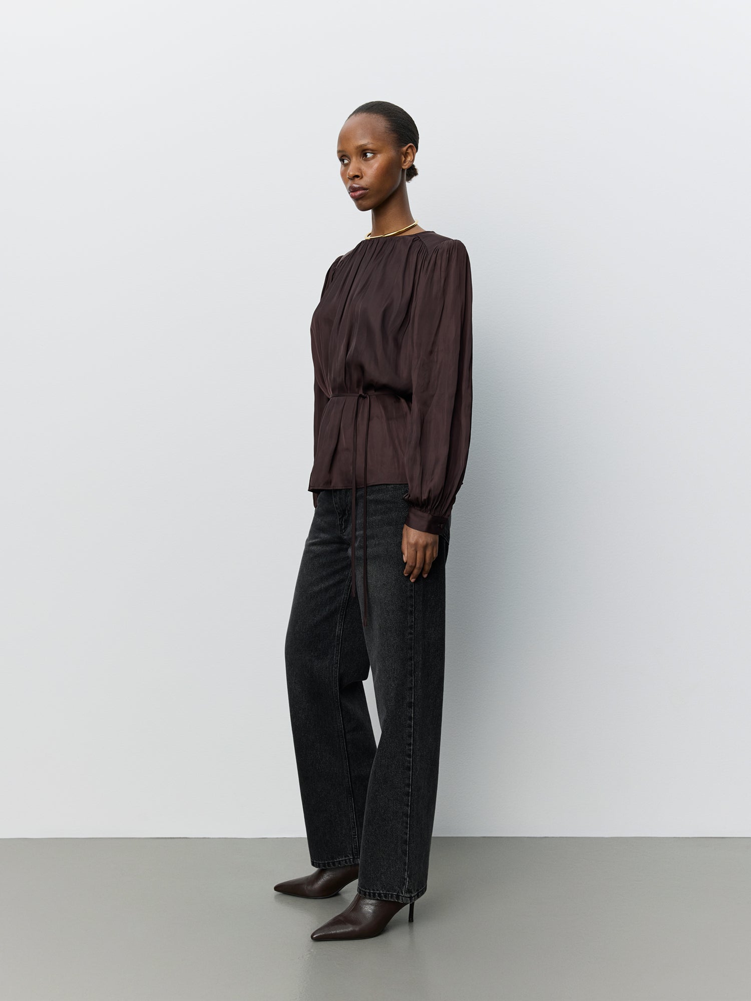 Sofie Schnoor WOMEN MARTHEASW BALLOON BLOUSE Blouse 7168 Dark Plum