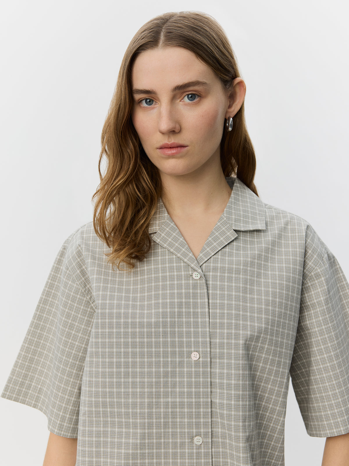 Sofie Schnoor WOMEN MAVISSW SHORT SLEEVE SHIRT Shirt 8040 Grey check