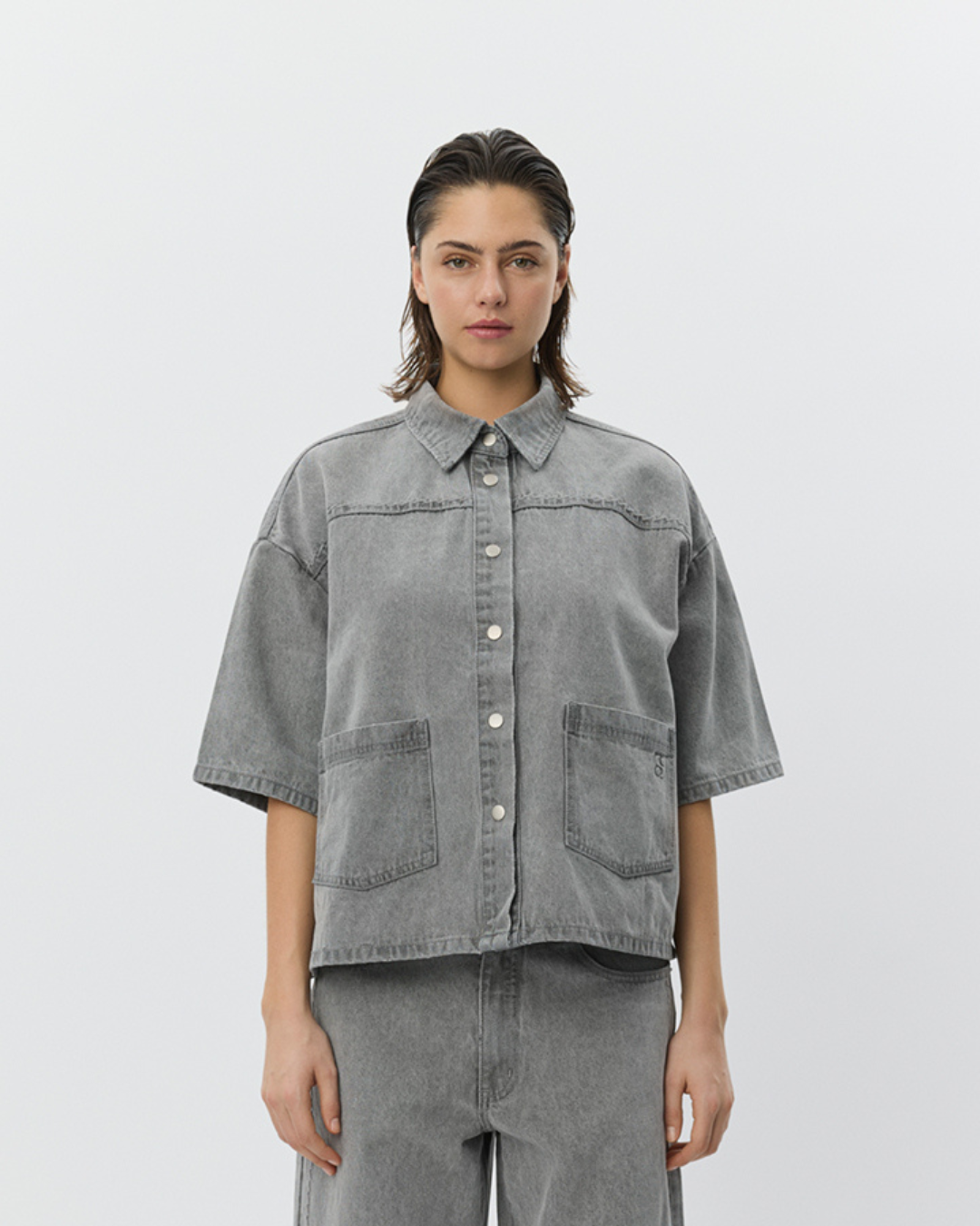 Sofie Schnoor WOMEN MELISSASW DENIM LOOSE FIT OVERSHIRT Jacket 8052 Stone Grey