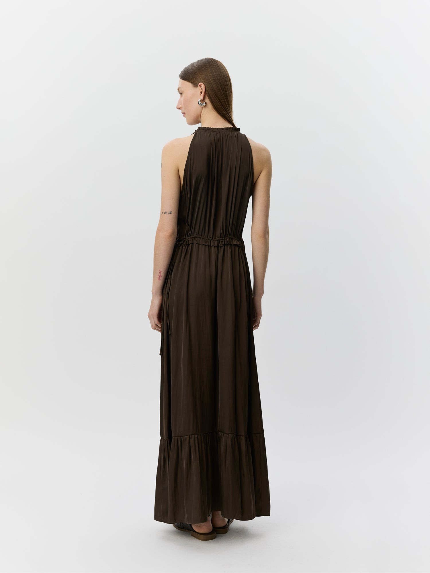 Sofie Schnoor WOMEN MELSW HALTER NECK MAXI DRESS Dress 7162 Intense Brown