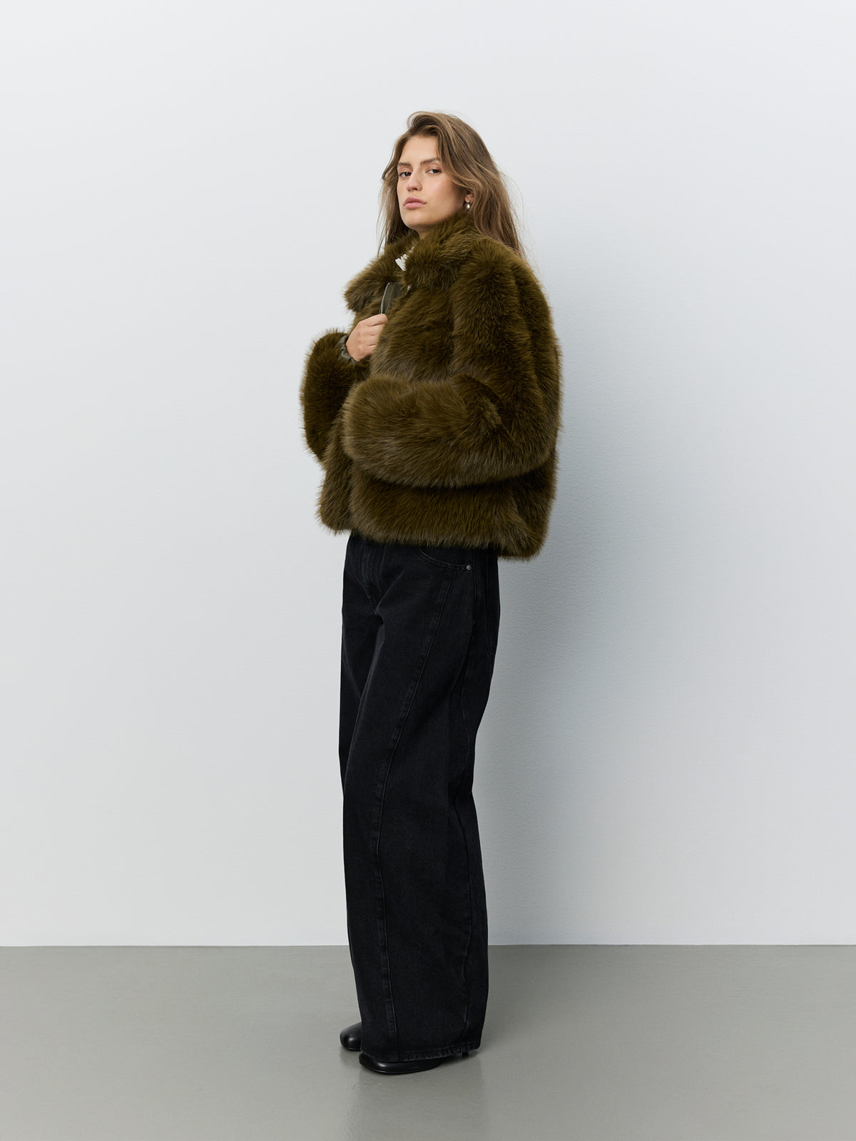 Sofie Schnoor WOMEN METASW FAUX FUR BOMBER JACKET Jacket 3030 Olive green