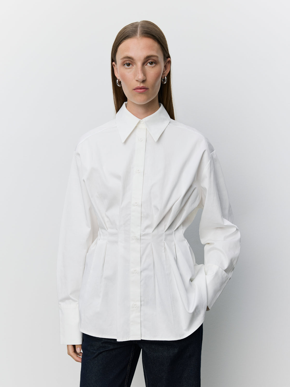 Sofie Schnoor WOMEN MIKRASW FITTED SHIRT WITH PLEATS Shirt 0101 Off white