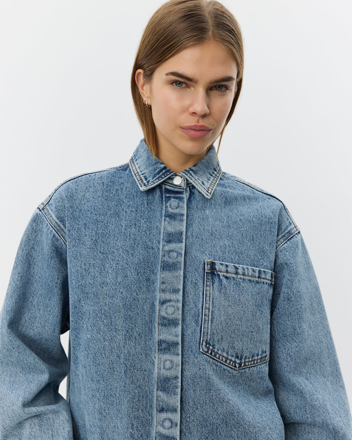 Sofie Schnoor WOMEN NASHSW DENIM BOXY SHIRT JACKET Jacket 5036 Blue