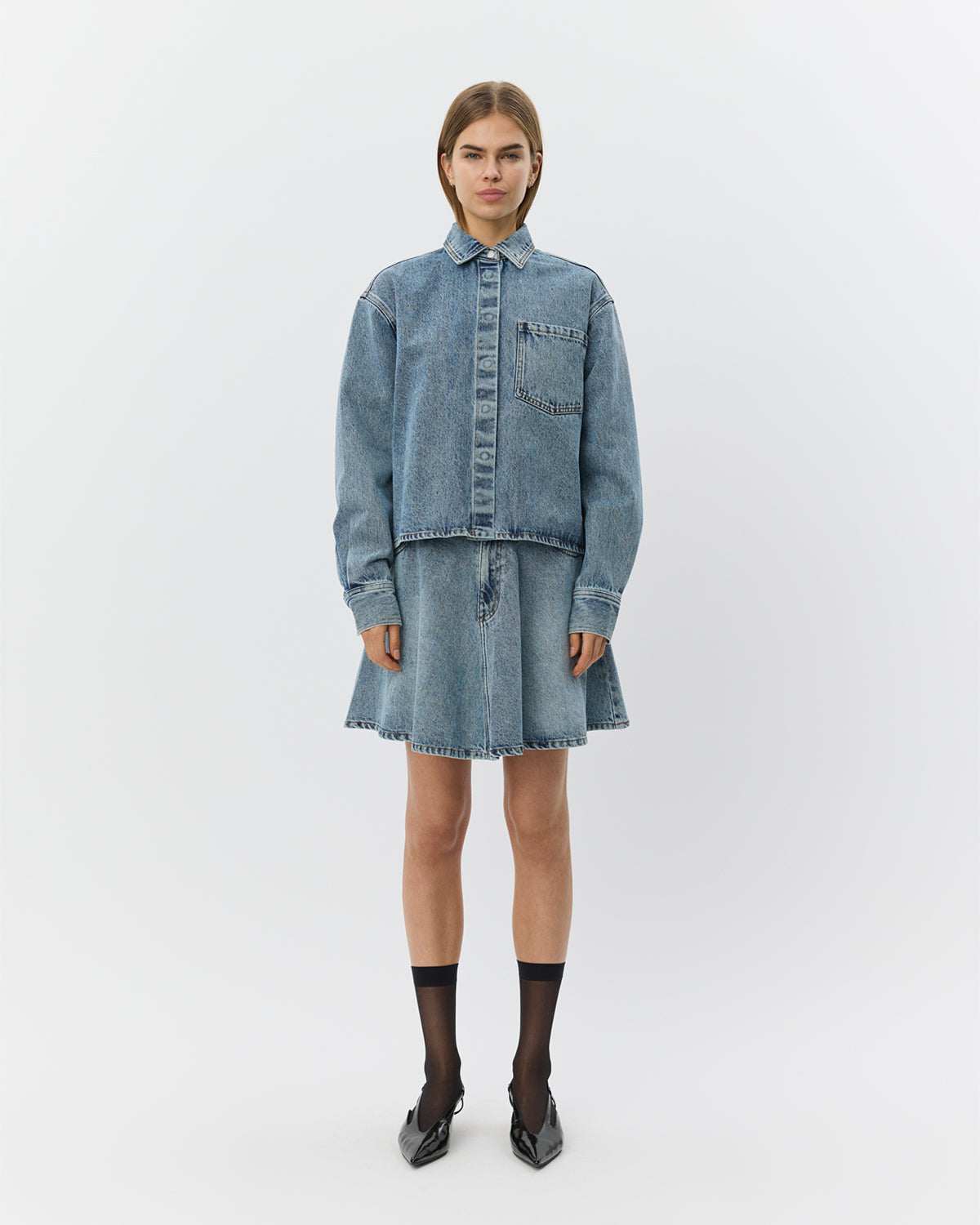 Sofie Schnoor WOMEN NASHSW DENIM BOXY SHIRT JACKET Jacket 5036 Blue