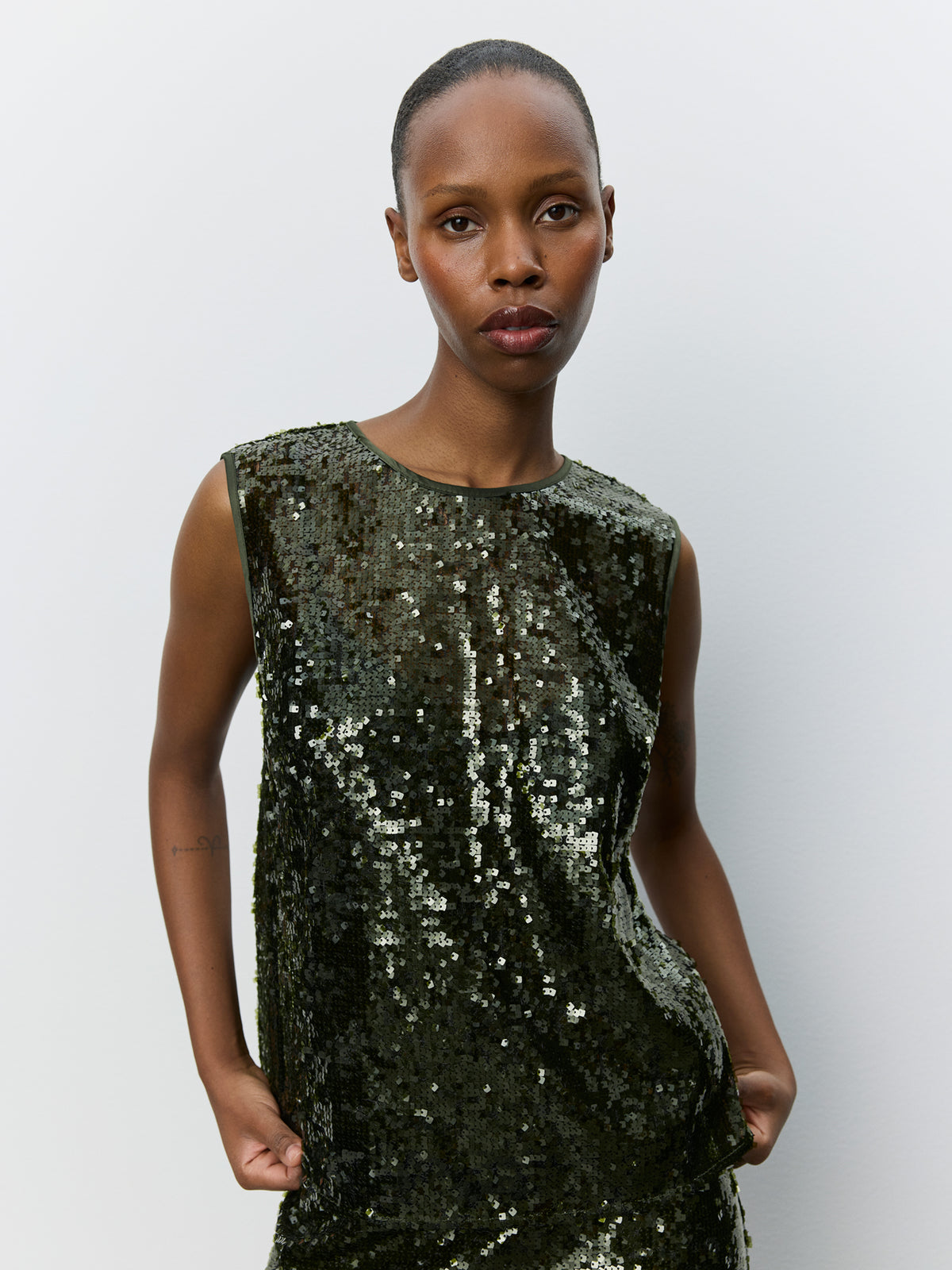 Sofie Schnoor WOMEN ODESSASW SLEEVELESS TOP Top 3030 Olive green