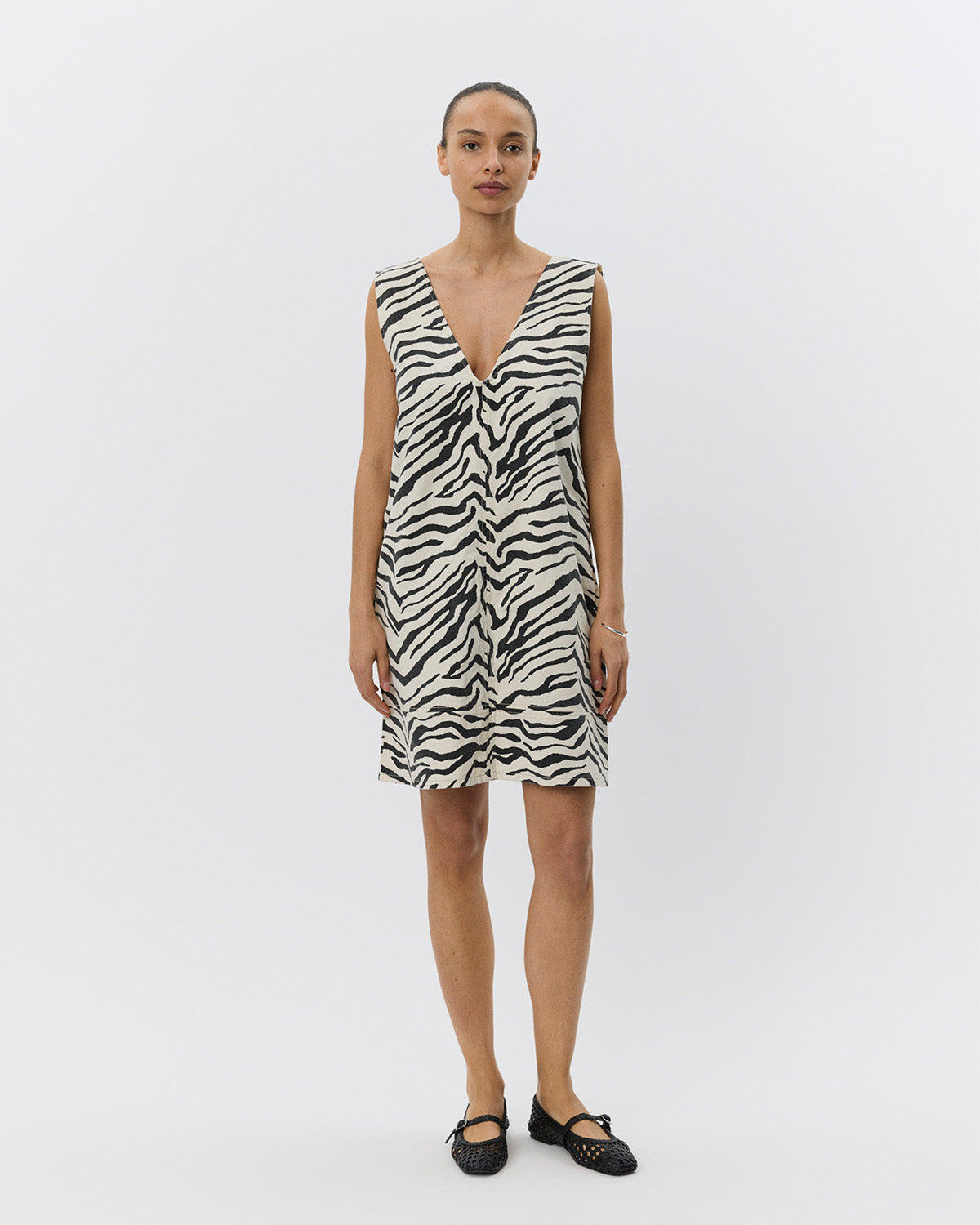Sofie Schnoor WOMEN OLYMPESW ZEBRA DRESS Dress 2026 Light yellow