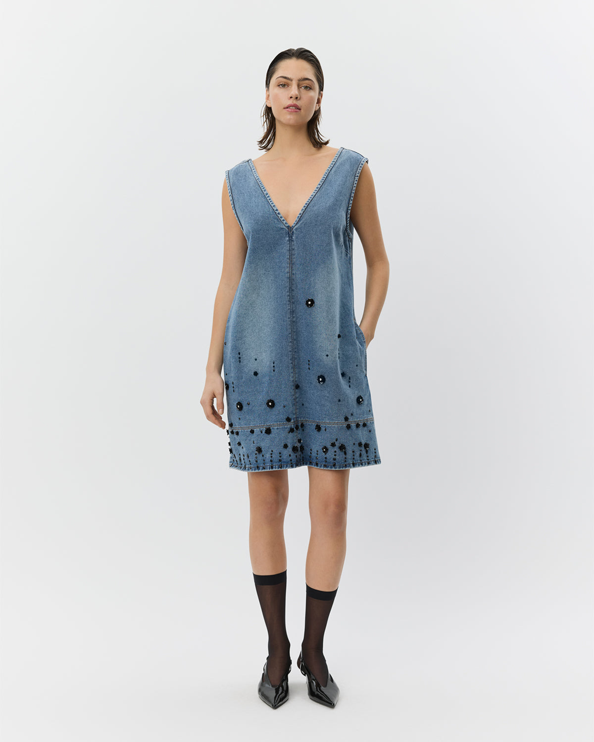 Sofie Schnoor WOMEN OLYMPESW SHORT DENIM DRESS Dress 5002 Denim blue