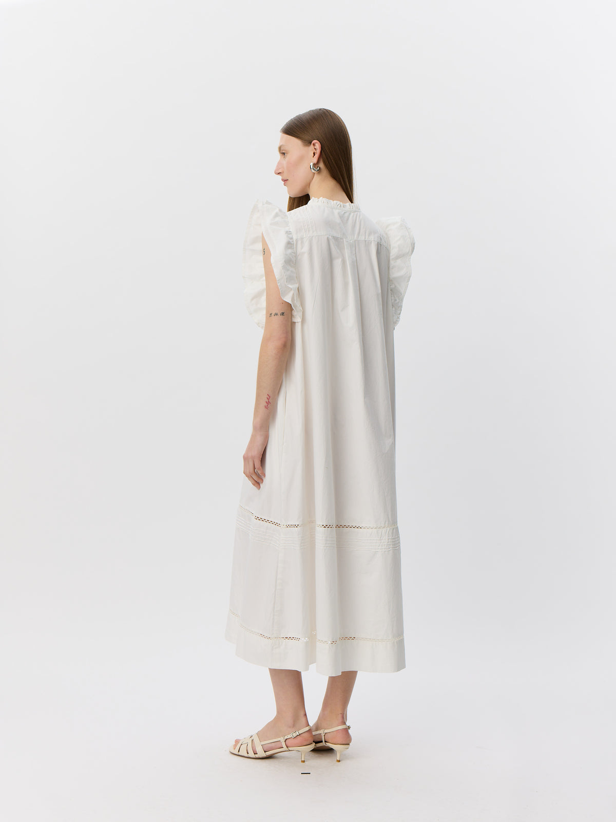 Sofie Schnoor WOMEN OTANIASW FRILL COTTON DRESS Dress 0141 White Alyssum
