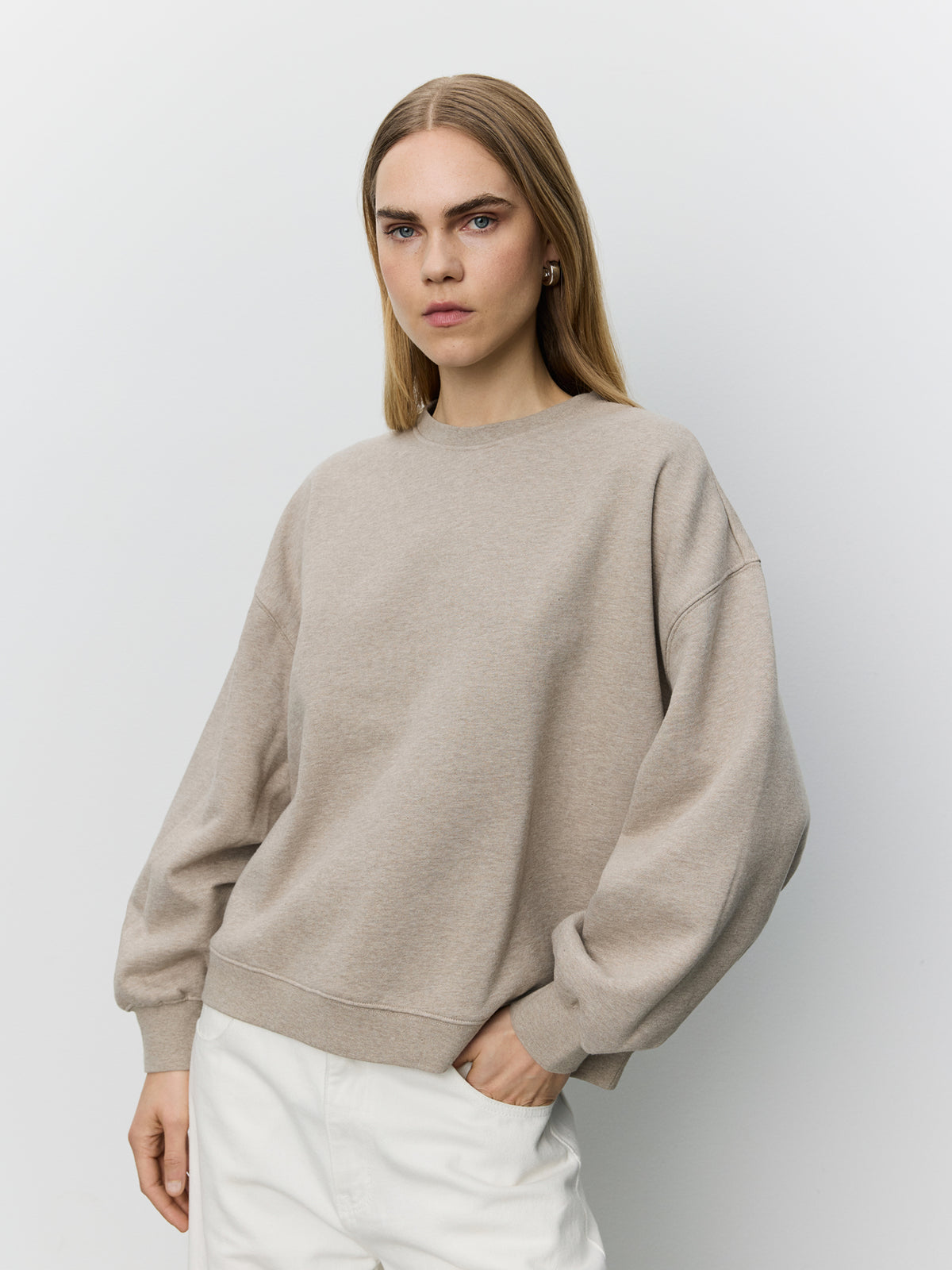 Sofie Schnoor WOMEN OTILASW PRINTED SWEATSHIRT Sweatshirt 7055 Light brown