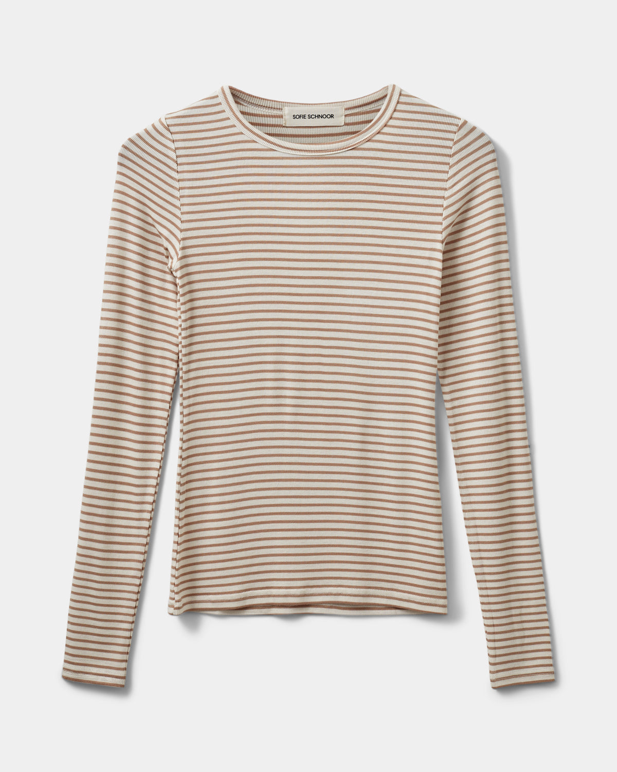 Sofie Schnoor WOMEN PETRICIASW STRIPE T-SHIRT LONG SLEEVE T-shirt Long Sleeve 7120 Beige Striped