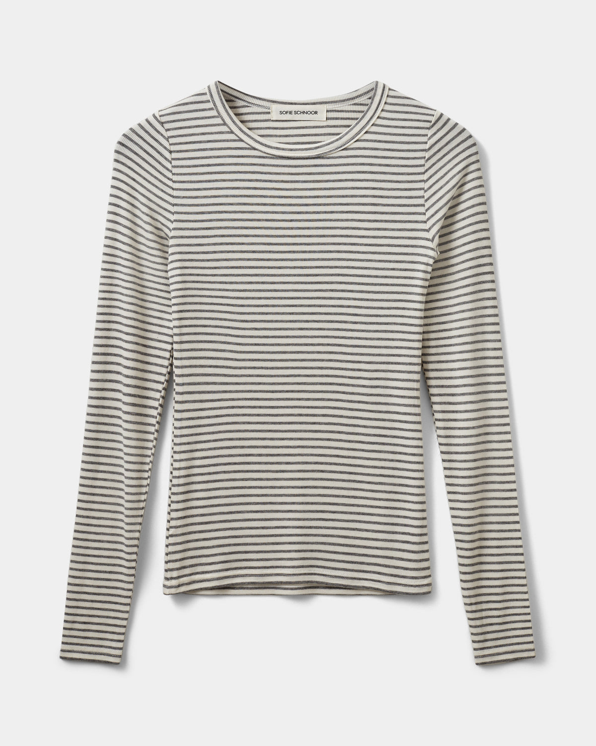 Sofie Schnoor WOMEN PETRICIASW STRIPE T-SHIRT LONG SLEEVE T-shirt Long Sleeve 8048 Grey Striped
