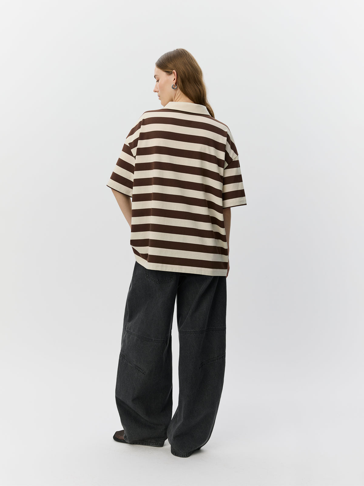 Sofie Schnoor WOMEN PILSW OVERSIZE STRIPED POLO SHIRT T-shirt 0140 Off White Striped