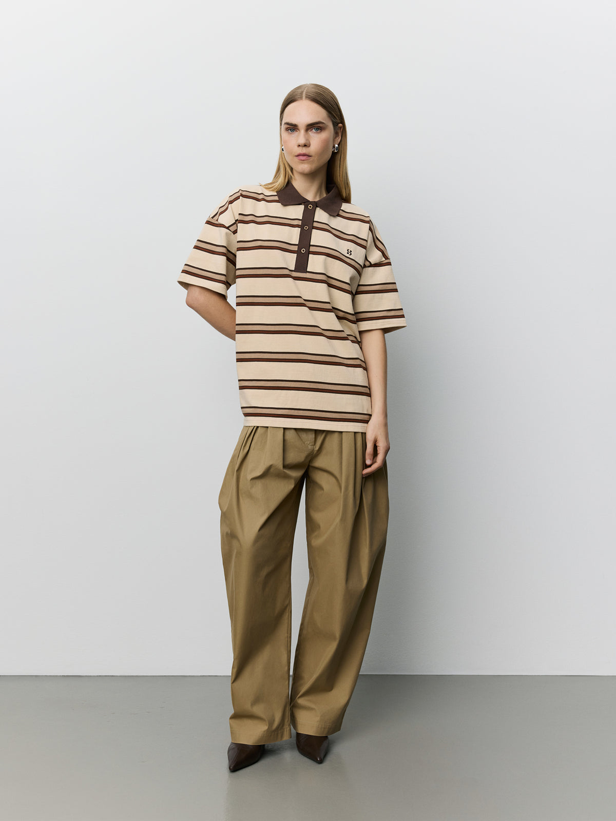 Sofie Schnoor WOMEN PILSW POLO T-SHIRT T-shirt 7113 Brown Striped