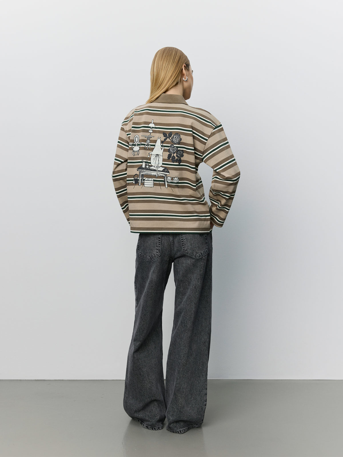 Sofie Schnoor WOMEN PRIASW MOOMIN LONG SLEEVE POLO T-shirt Long Sleeve 7113 Brown Striped