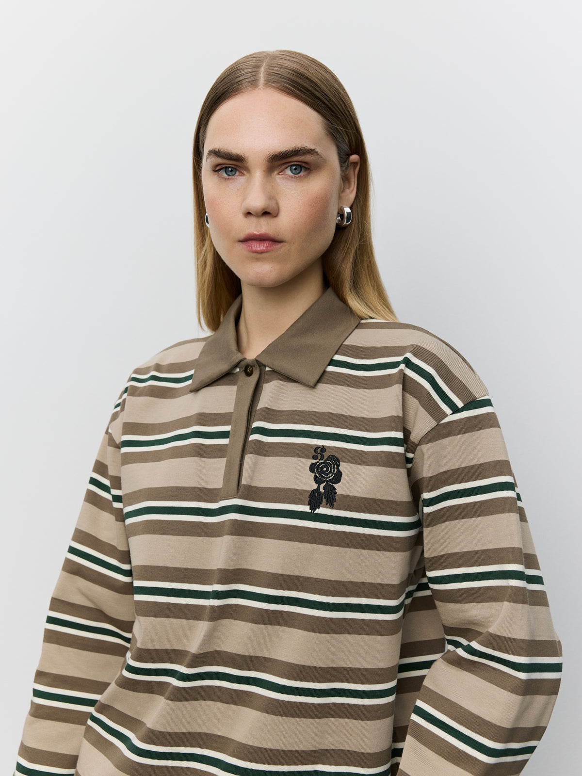 Sofie Schnoor WOMEN PRIASW MOOMIN LONG SLEEVE POLO T-shirt Long Sleeve 7113 Brown Striped