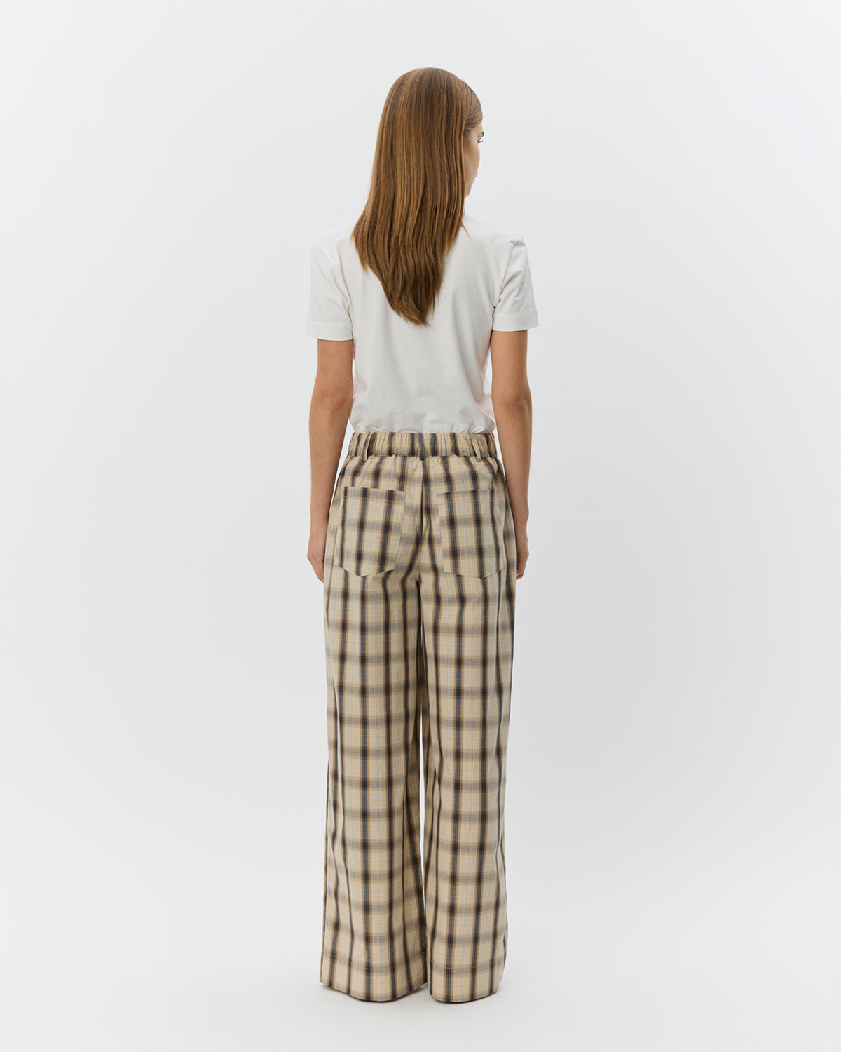 Sofie Schnoor WOMEN REINESW CHECK WIDE LEG TROUSERS Trousers 8040 Grey check