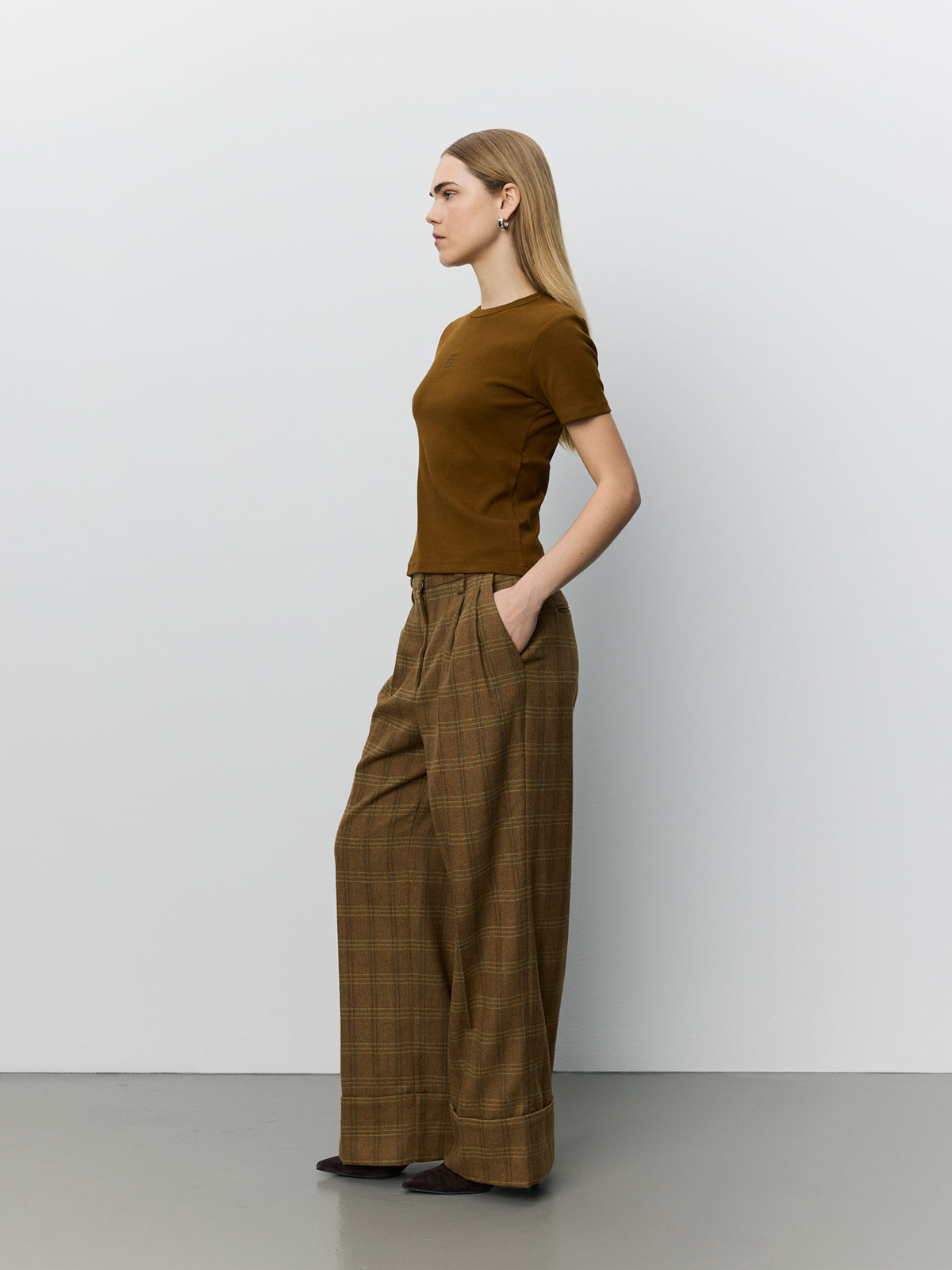 Sofie Schnoor WOMEN ROSANASW CHECKED TROUSERS Trousers 9143 Maple Brown Check
