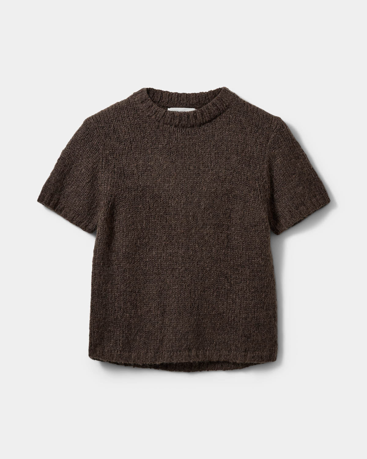 Sofie Schnoor WOMEN SAGASW SHORT SLEEVE KNIT SWEATER Knit 7025 Dark brown