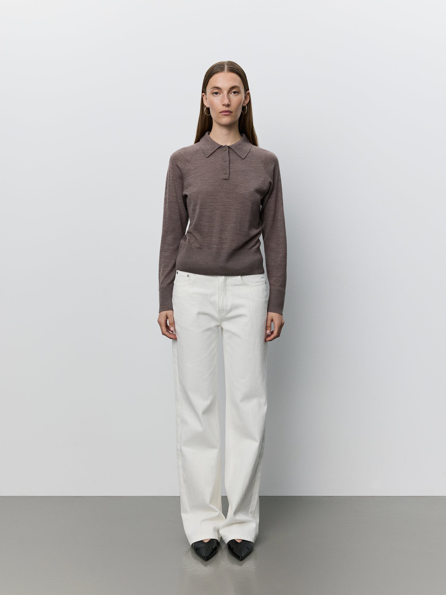 Sofie Schnoor WOMEN SELENESW KNIT POLO Knit 7071 Brown melange