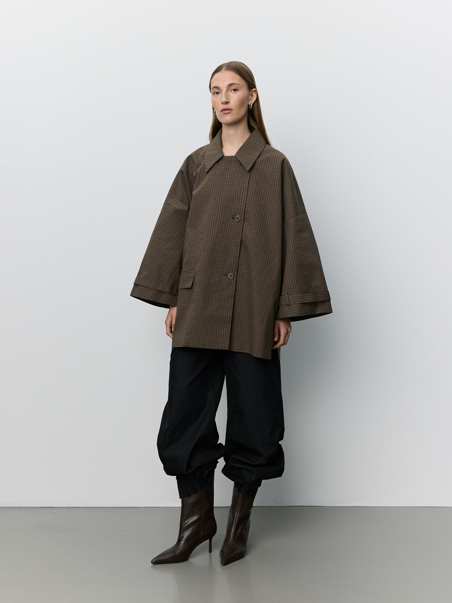 Sofie Schnoor WOMEN SELINASW OVERSIZED COAT Jacket 9007 Brown check