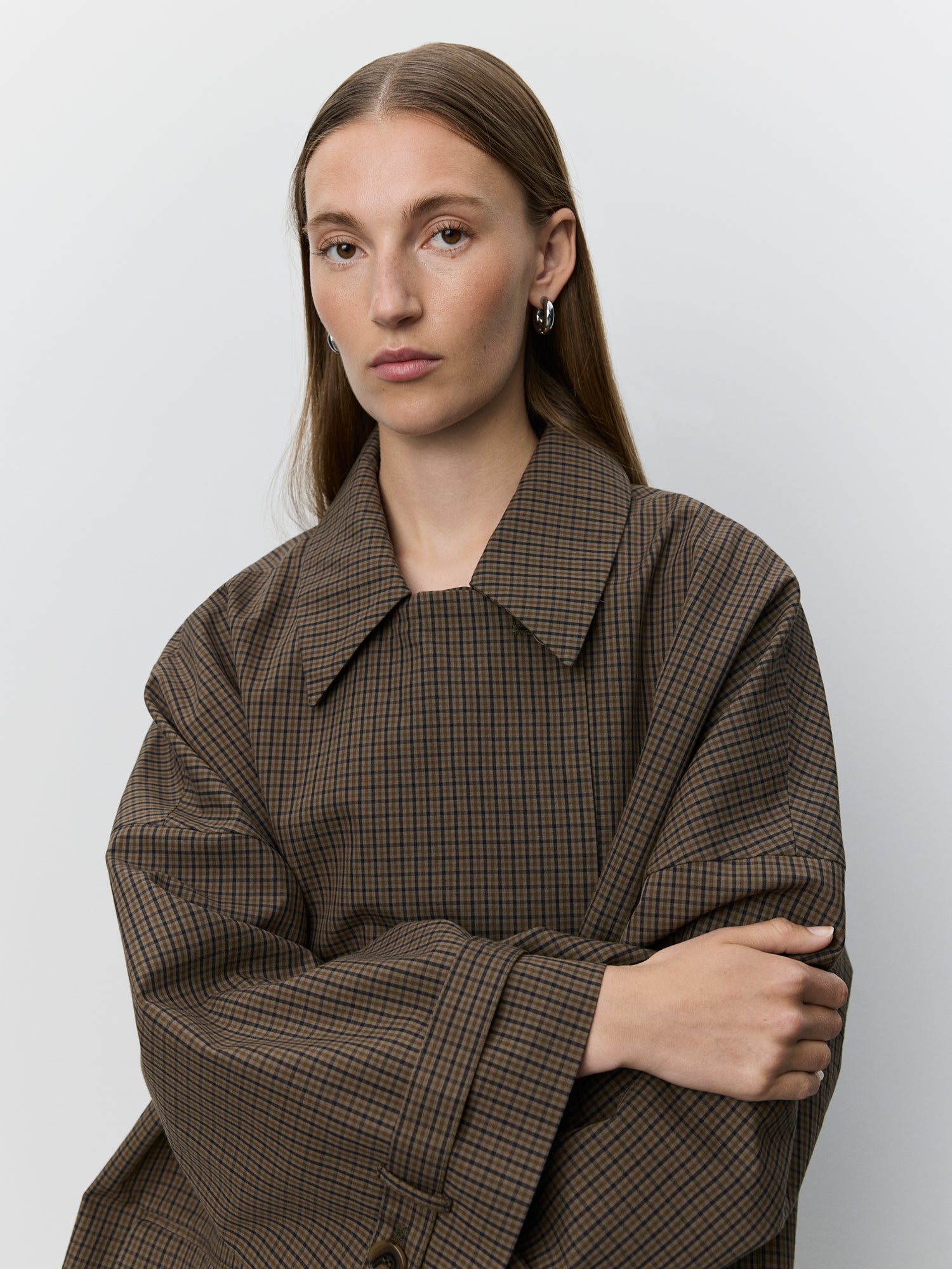 Sofie Schnoor WOMEN SELINASW OVERSIZED COAT Jacket 9007 Brown check
