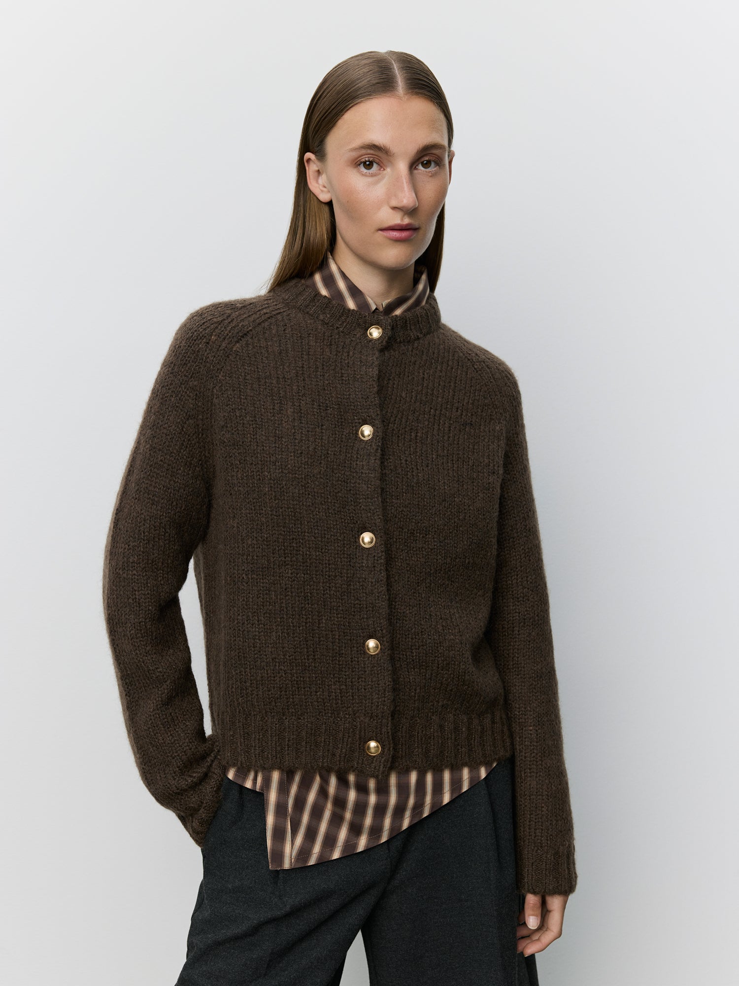 Sofie Schnoor WOMEN SELMASW KNIT CARDIGAN Cardigan 7025 Dark brown