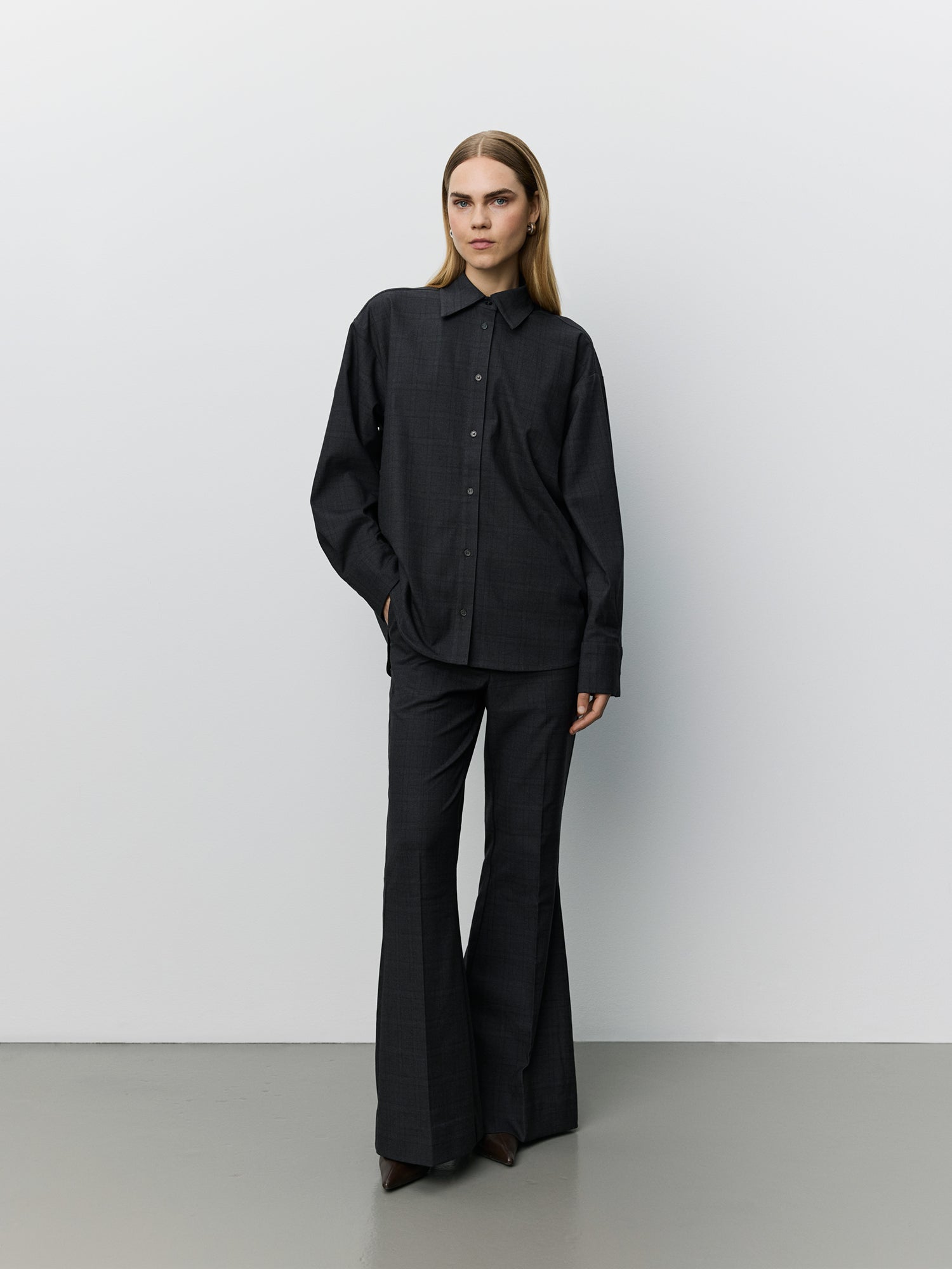 Sofie Schnoor WOMEN SIMASW OVERSIZED SHIRT Shirt 8040 Grey check