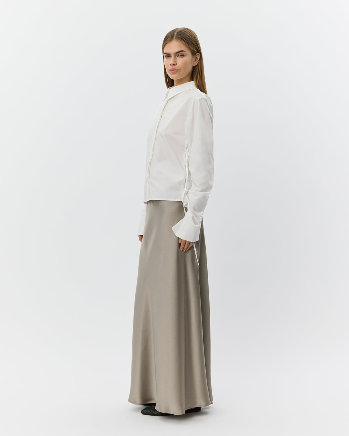 Sofie Schnoor WOMEN SOFIRASW SATIN SLIP SKIRT Skirt 3072 Dusty green