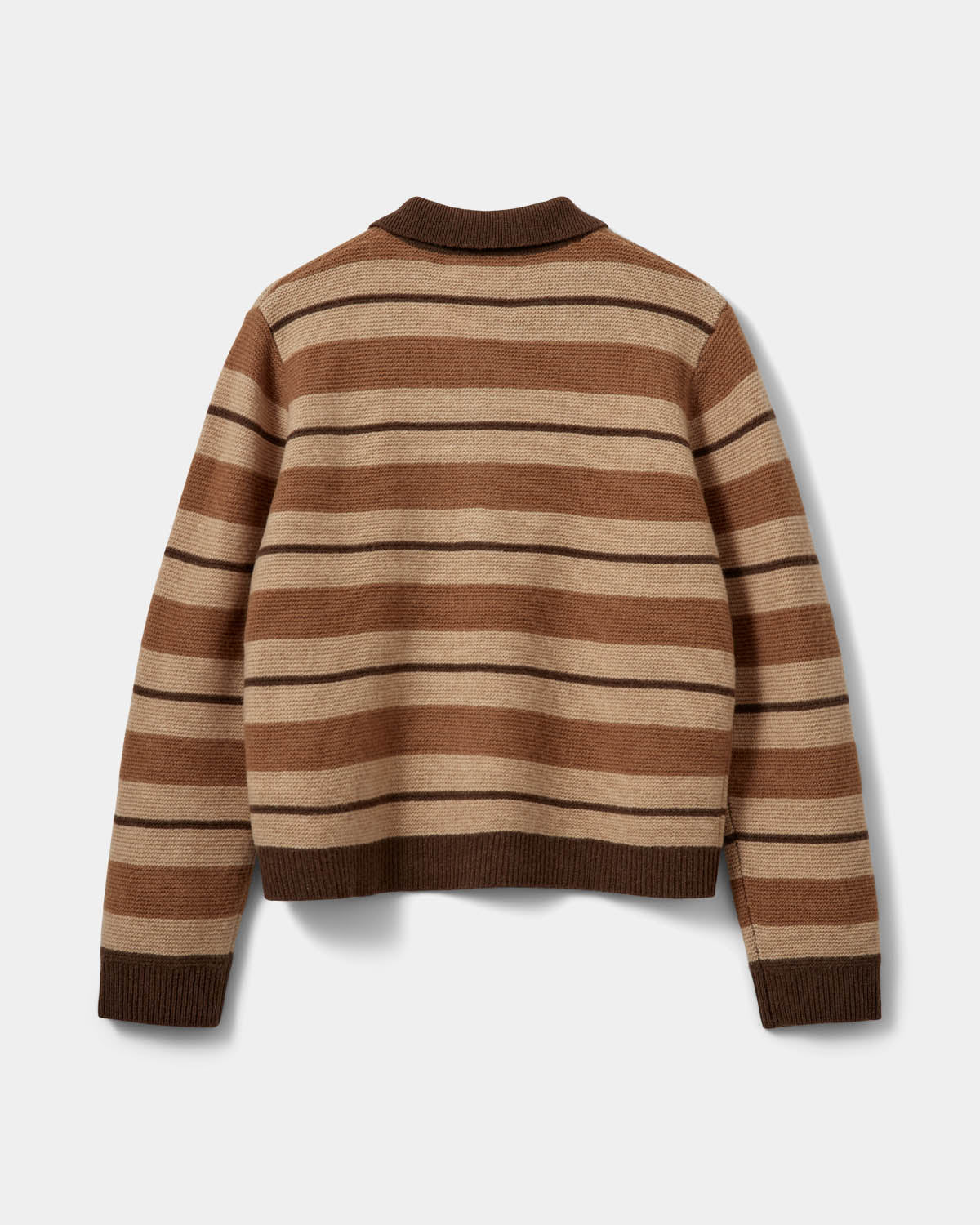 Sofie Schnoor WOMEN STORMASW STRIPED KNIT POLO Cardigan 7071 Brown melange