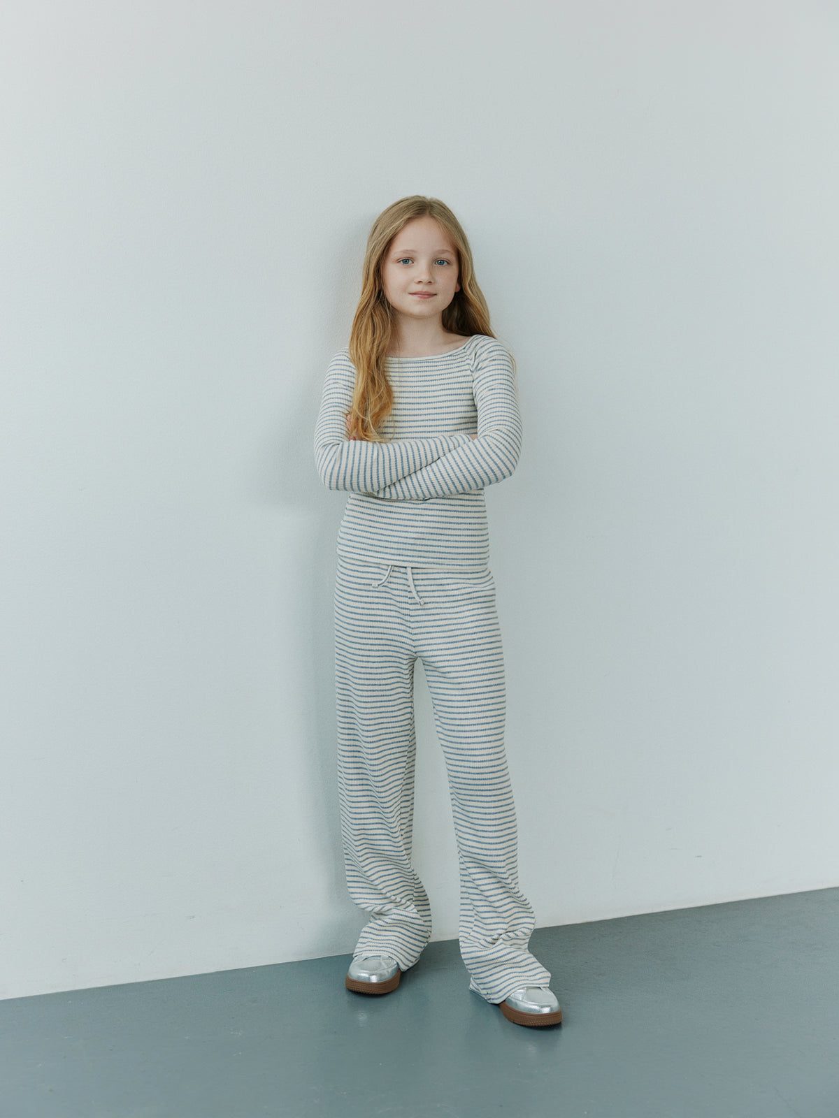 Sofie Schnoor YOUNG SomaSY T-Shirt T-shirt Long Sleeve 8048 Grey Striped