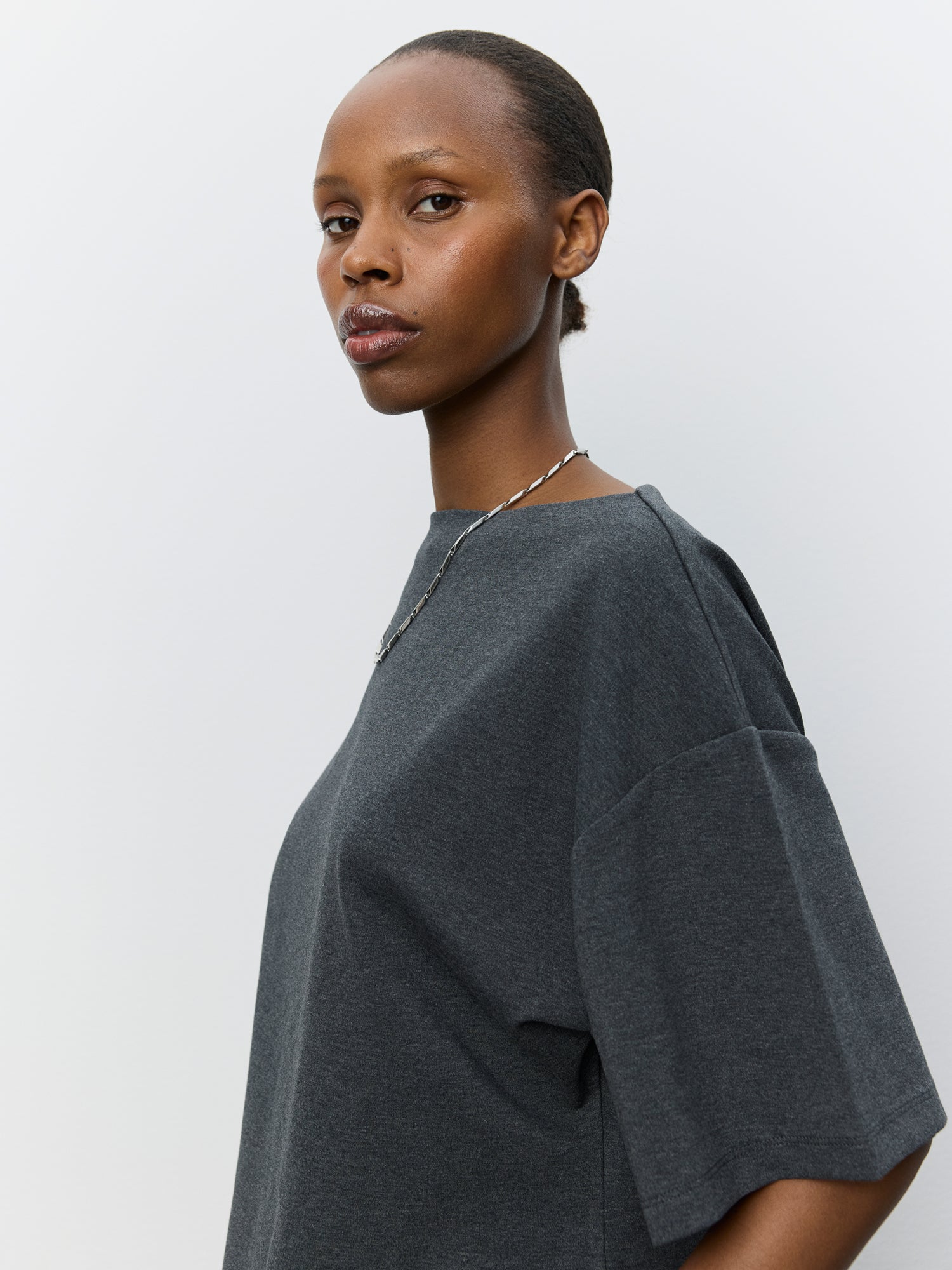 Sofie Schnoor WOMEN TEASW BOATNECK T-SHIRT T-shirt 8011 Dark grey melange