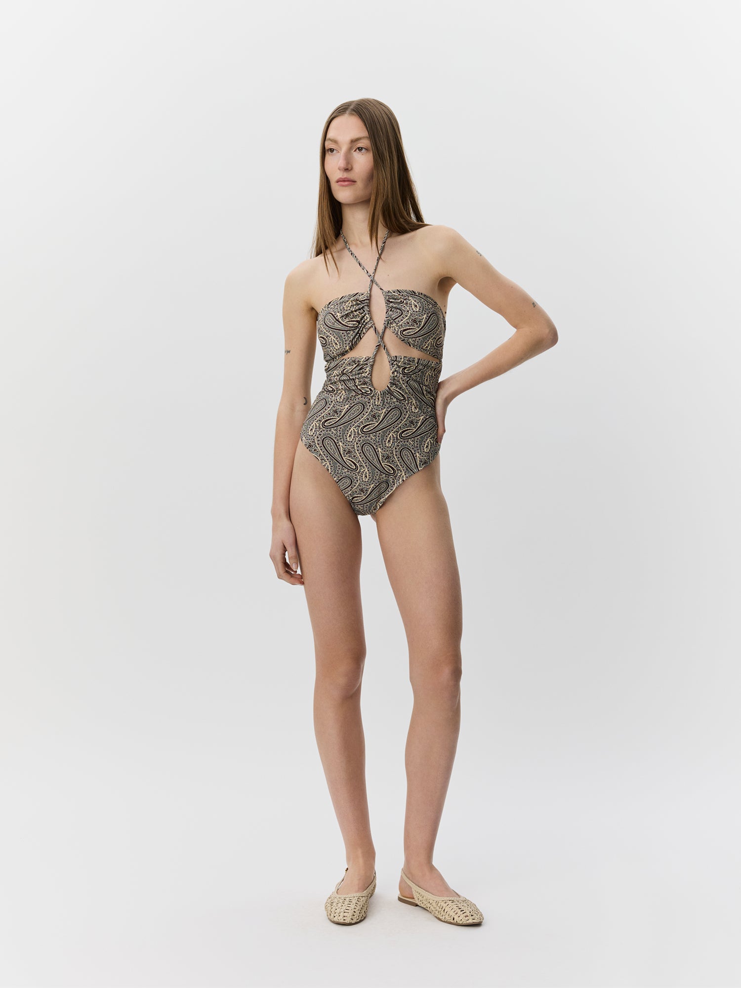 Sofie Schnoor WOMEN VEETASW HALTERNECK SWIMSUIT Swimsuit 4170 Bordeaux mix Paisley