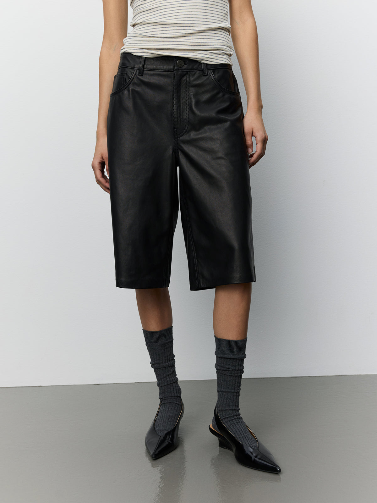 Sofie Schnoor WOMEN VOKESW LEATHER SHORTS Shorts 1000 Black