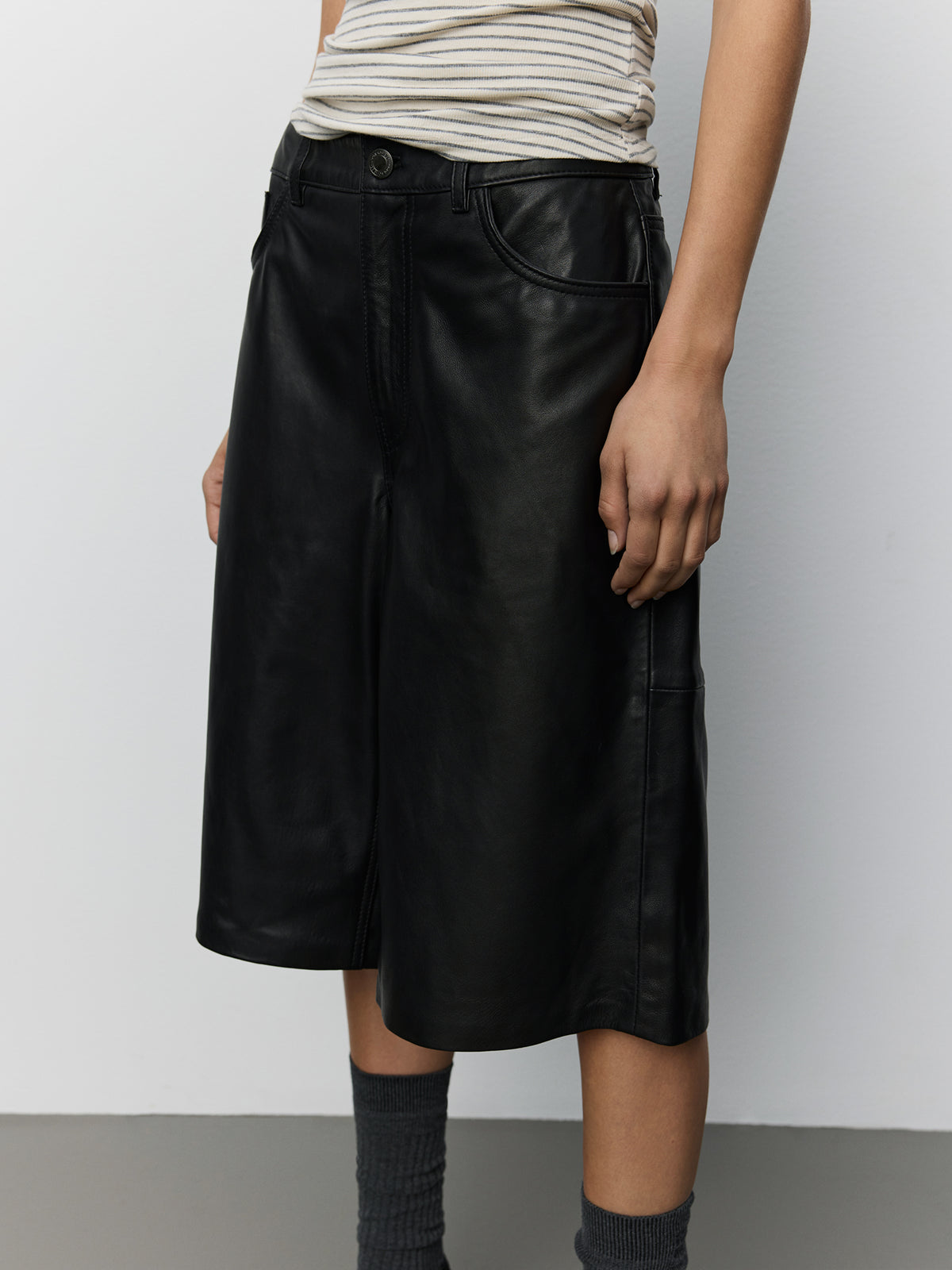 Sofie Schnoor WOMEN VOKESW LEATHER SHORTS Shorts 1000 Black