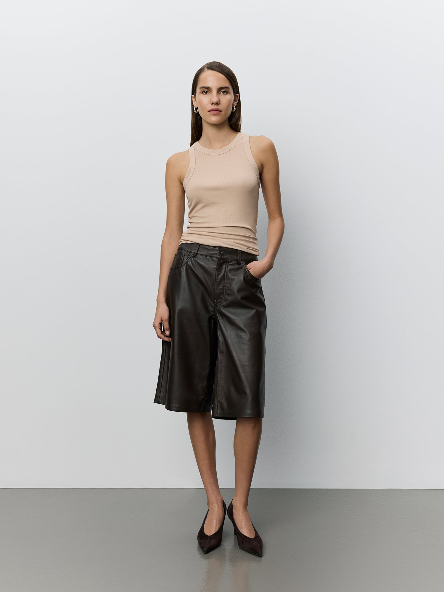 Sofie Schnoor WOMEN VOKESW LEATHER SHORTS Shorts 7025 Dark brown