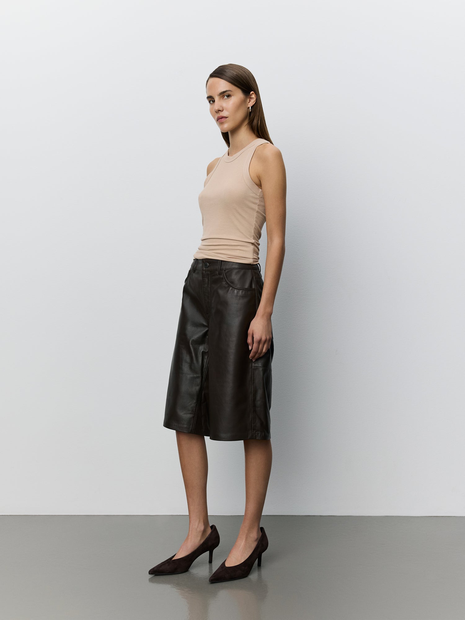 Sofie Schnoor WOMEN VOKESW LEATHER SHORTS Shorts 7025 Dark brown