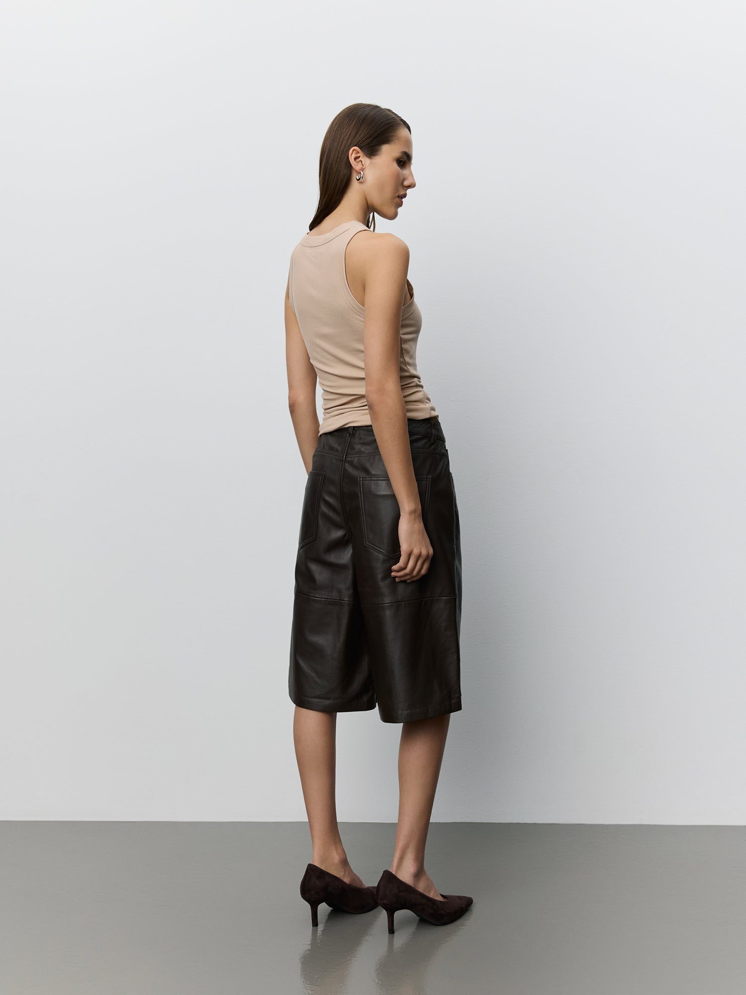 Sofie Schnoor WOMEN VOKESW LEATHER SHORTS Shorts 7025 Dark brown