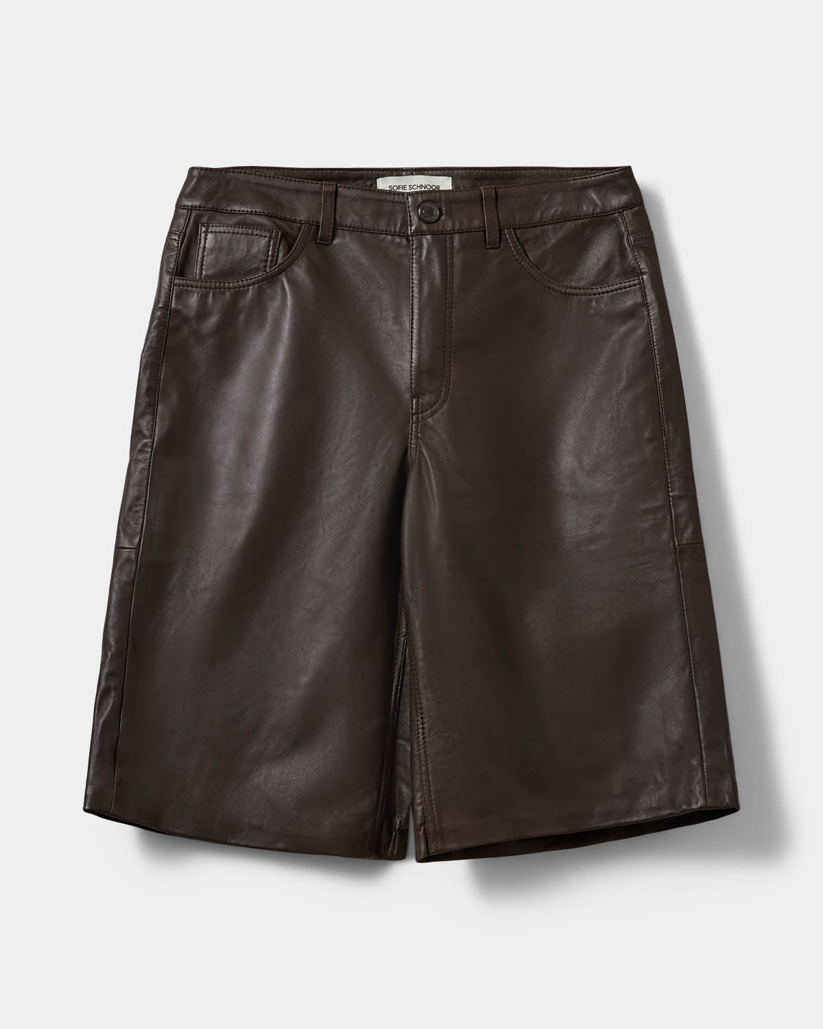 Sofie Schnoor WOMEN VOKESW LEATHER SHORTS Shorts 7025 Dark brown