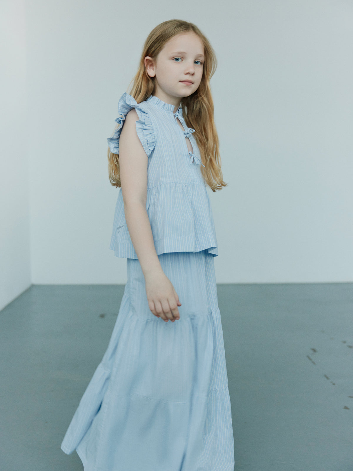 Sofie Schnoor YOUNG ViviSY Skirt Skirt 5094 Light Blue striped