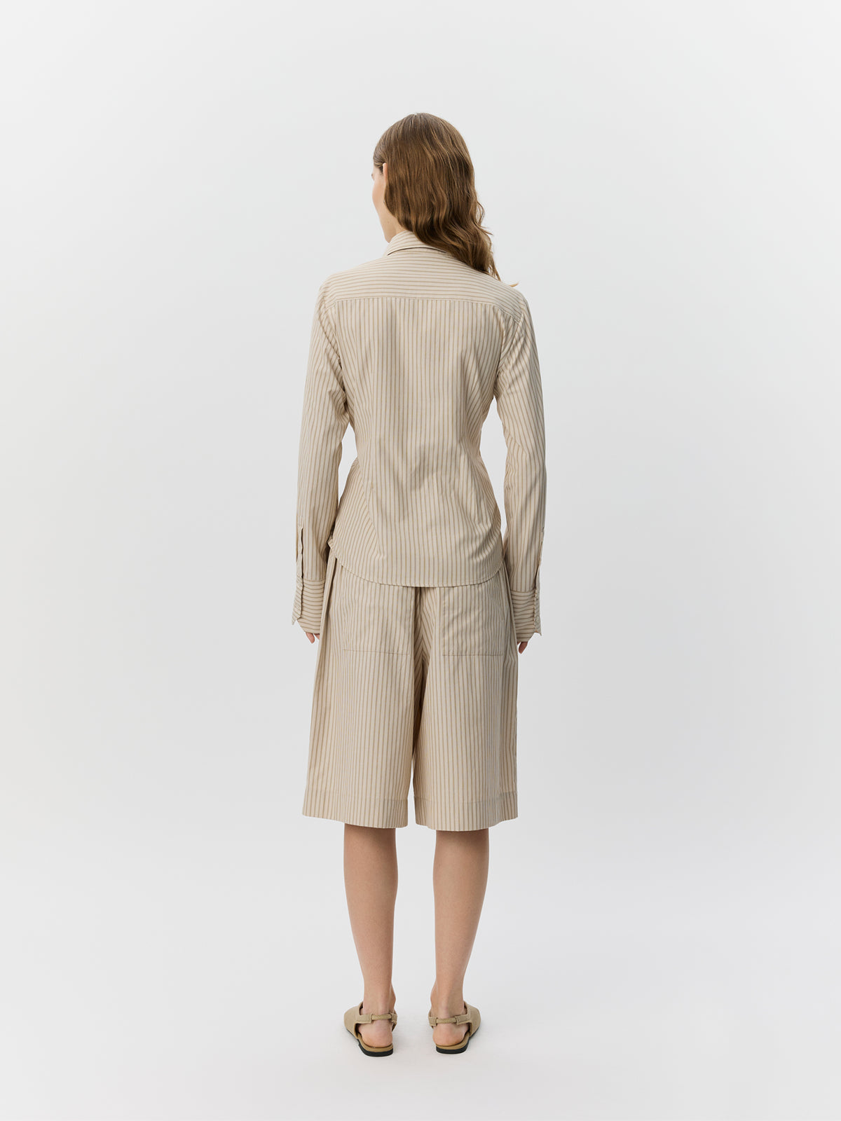 Sofie Schnoor WOMEN WILDASW SLIM FIT SHIRT Shirt 7118 Light Brown Striped