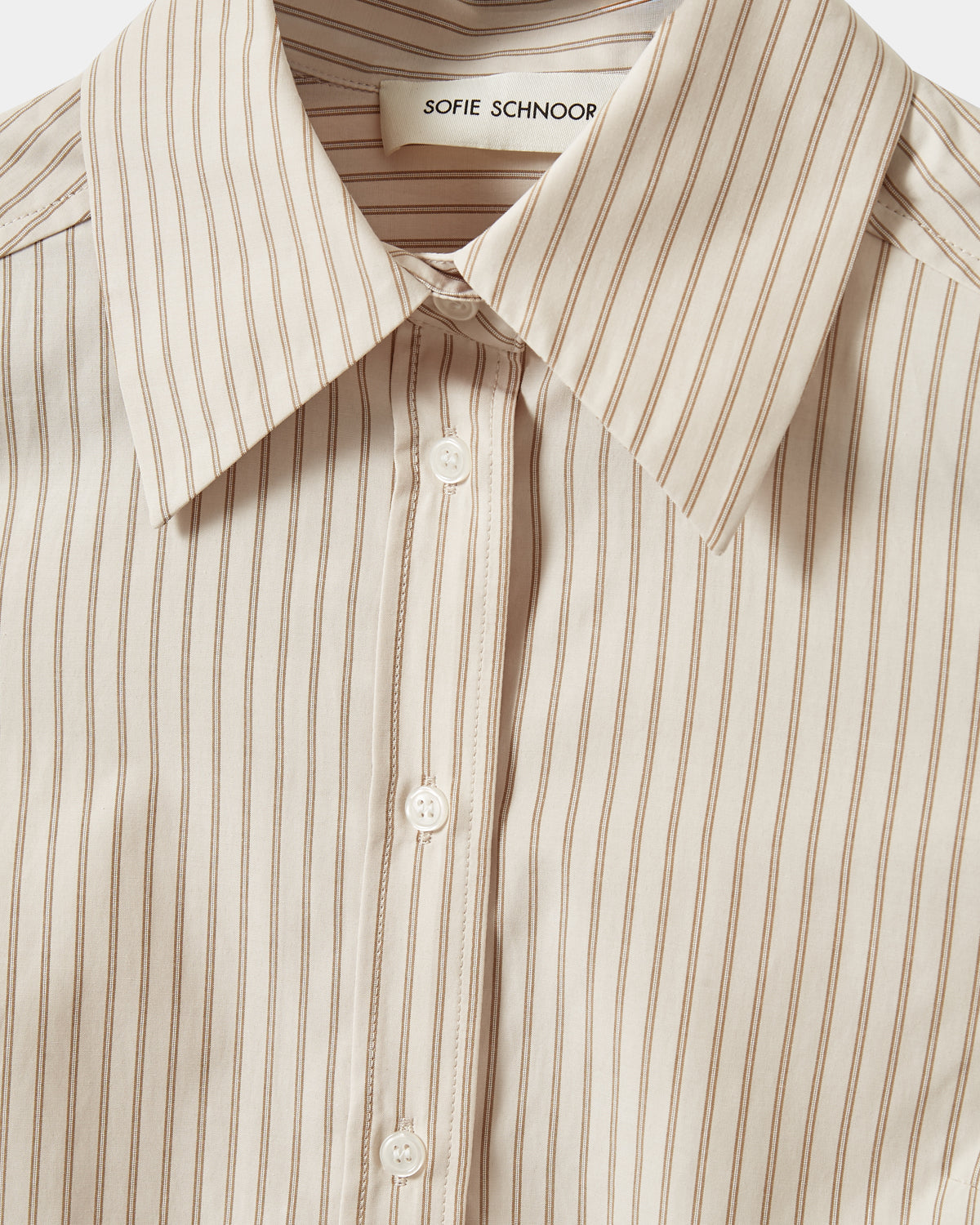Sofie Schnoor WOMEN WILDASW SLIM FIT SHIRT Shirt 7118 Light Brown Striped