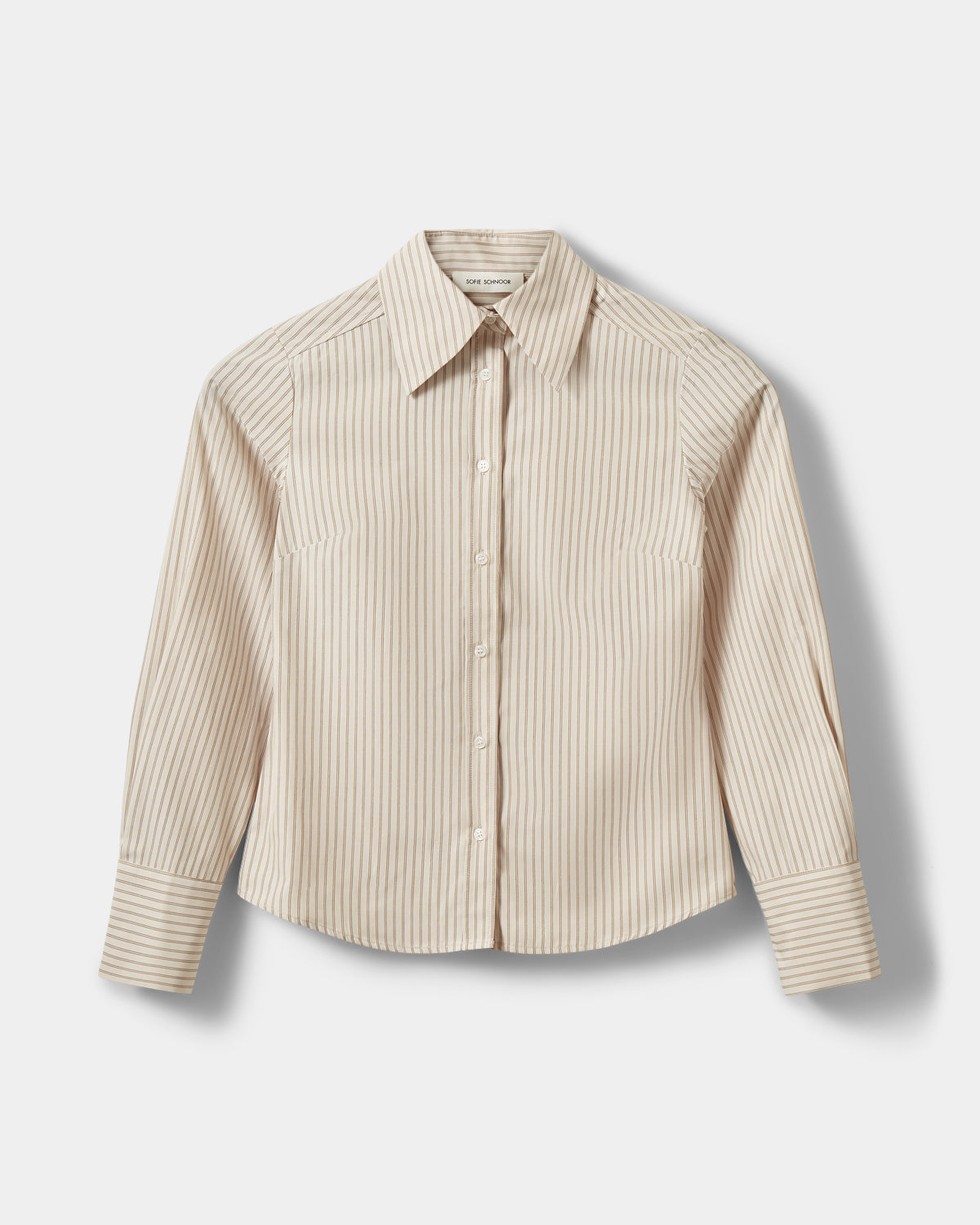 Sofie Schnoor WOMEN WILDASW SLIM FIT SHIRT Shirt 7118 Light Brown Striped