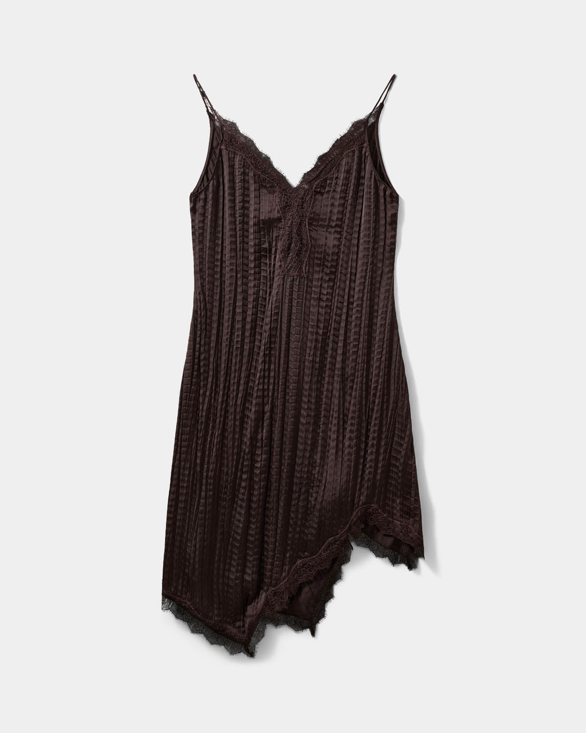Sofie Schnoor WOMEN WINONASW ASYMMETRIC SLIP DRESS Dress 7025 Dark brown