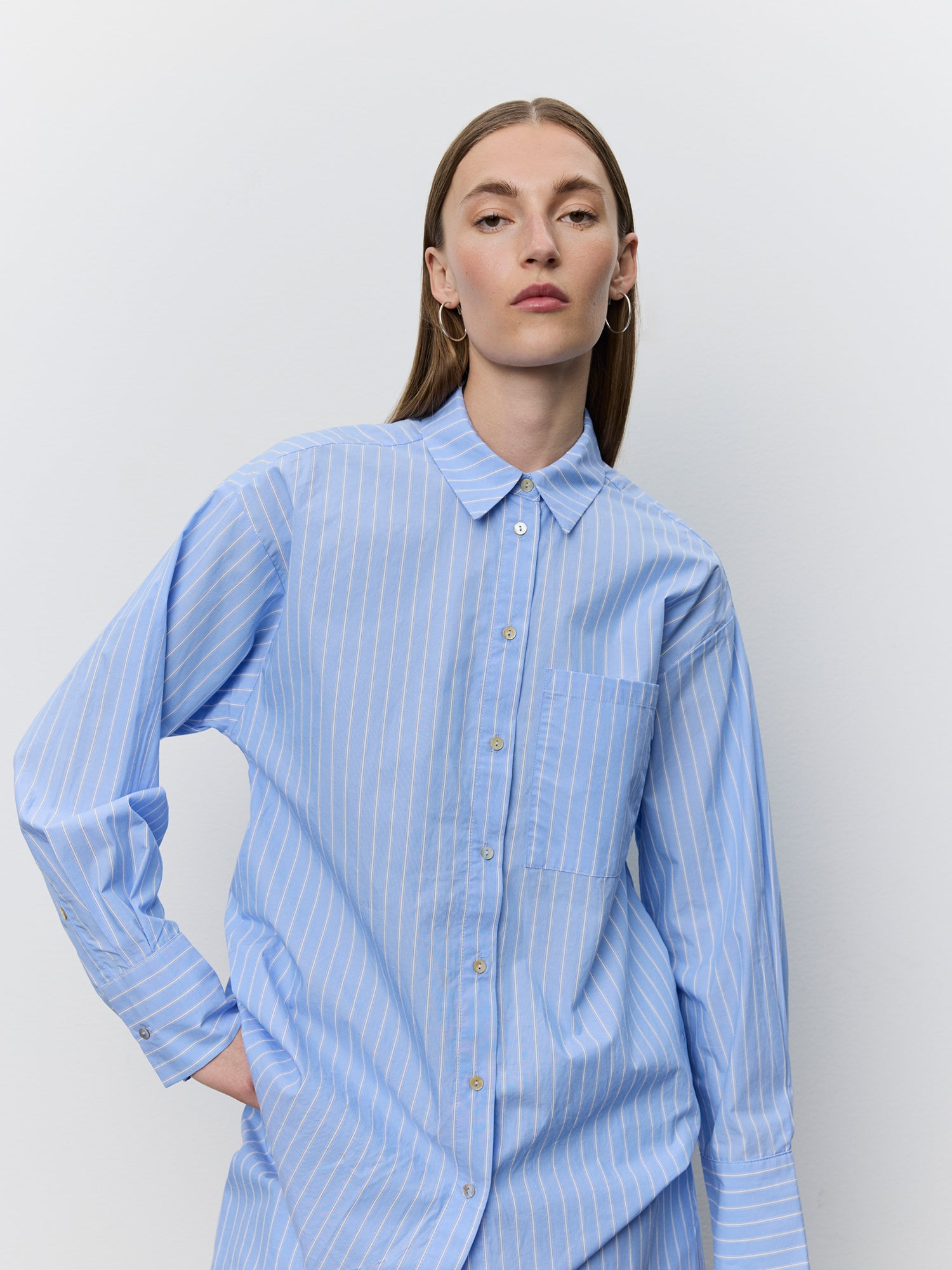 Sofie Schnoor WOMEN ADALENESW SHIRT Shirt 5094 Light Blue striped