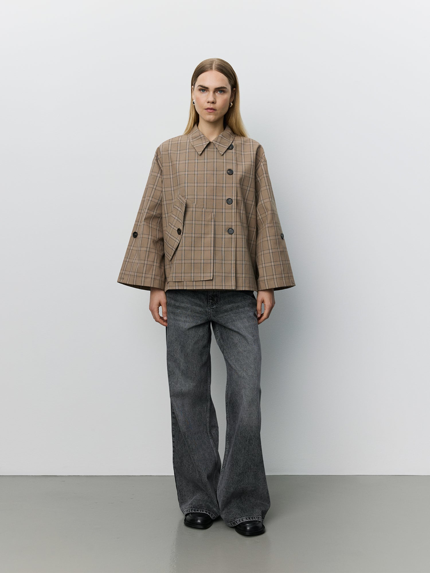 Sofie Schnoor WOMEN AGATHASW CHECKERED JACKET Jacket 9145 Light Brown Check