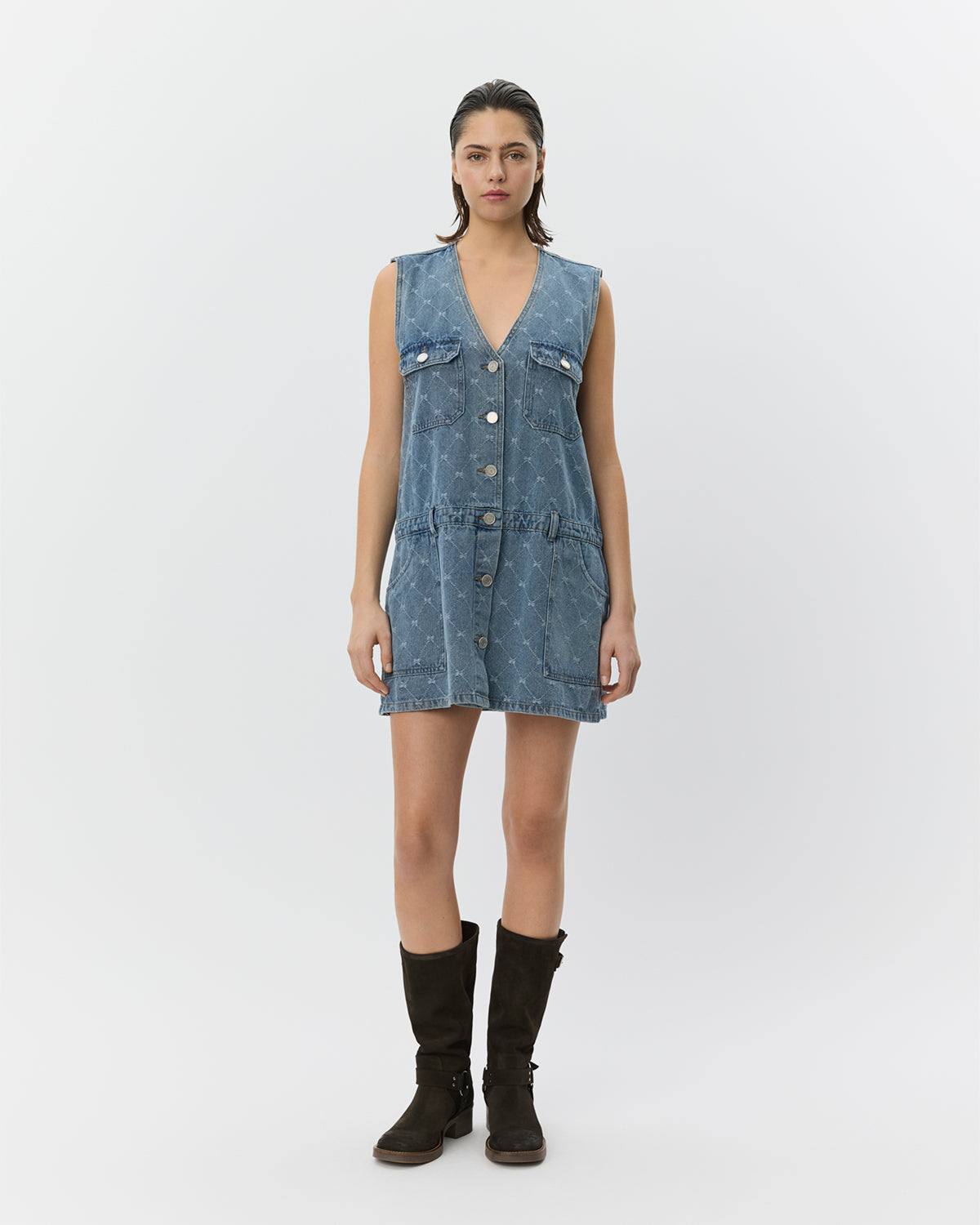 Sofie Schnoor WOMEN ALBERTINESW DENIM MINI DRESS Dress 5036 Blue