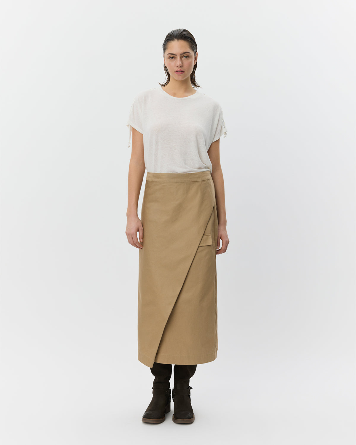 Sofie Schnoor WOMEN ALEIDSW LINEN MIX T-SHIRT T-shirt 0101 Off white